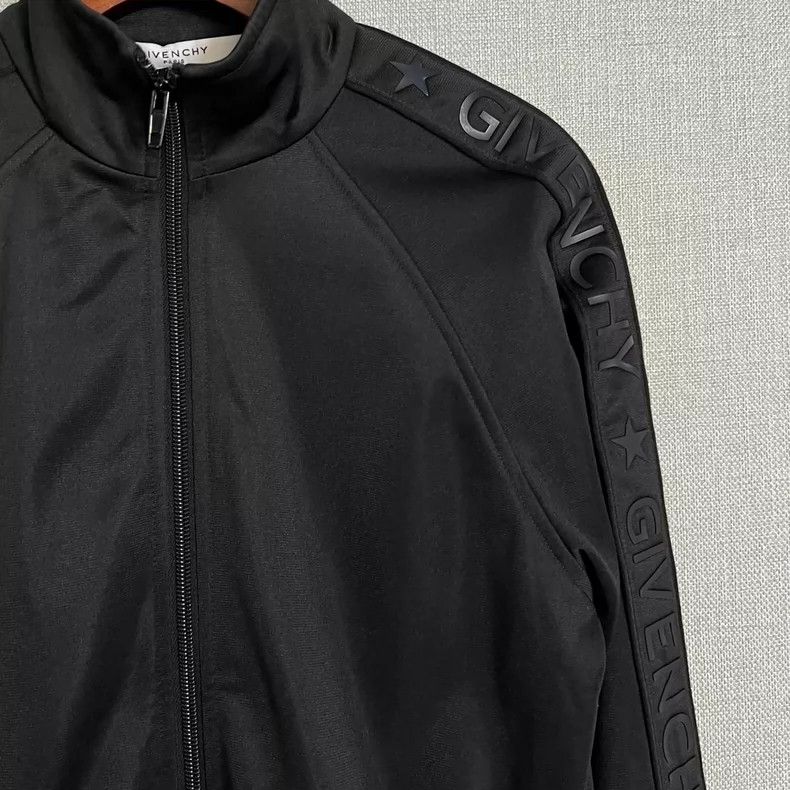 Givenchy Givenchy Black Striped Logo Zip-Up Jacket Size US M / EU 48-50 / 2 - 3 Thumbnail