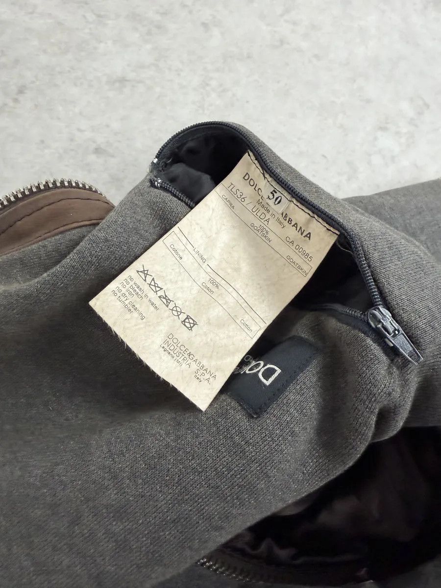 Dolce & Gabbana AW2003 Dolce & Gabbana Goatskin Detachable Sleeves Cargo Leather Bomber Jacket Size US M / EU 48-50 / 2 - 13 Thumbnail