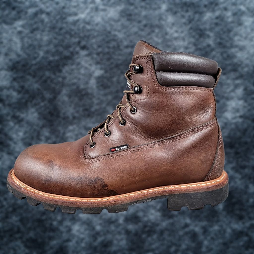 Vintage Red Wing Boots Mens 9.5 WIDE Leather Soft Toe  display picture 3