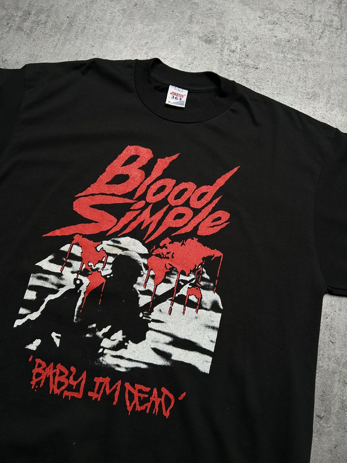 Jerzees × Vintage Vintage Jerzees Blood Simple Baby I’m Dead 90s 1990 Size US XL / EU 56 / 4 - 3 Thumbnail
