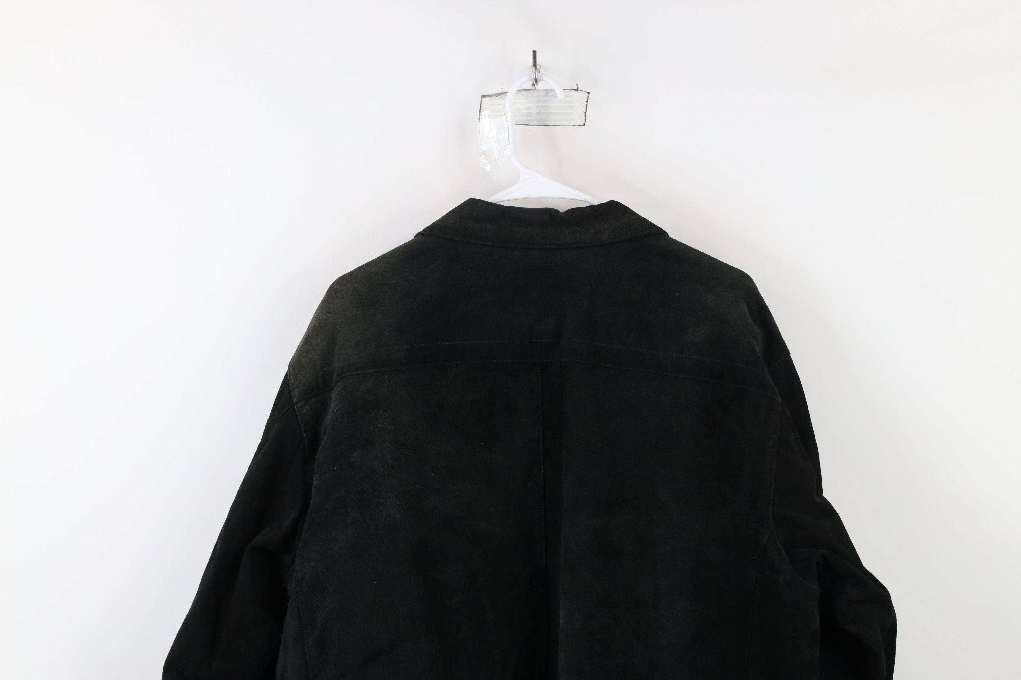 Vintage Vintage 90s Streetwear Faded Quilted Suede Leather Jacket Size US L / EU 52-54 / 3 - 15 Thumbnail
