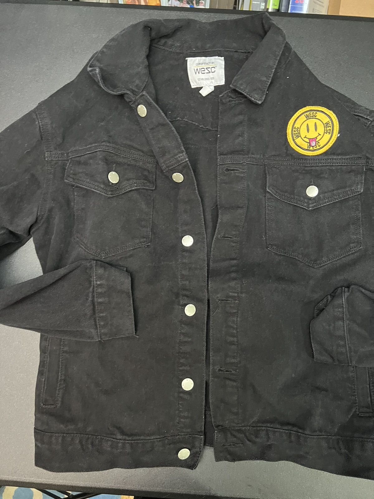 WeSC Wesc Black Denim Jacket Size L Size US L / EU 52-54 / 3 - 4 Thumbnail