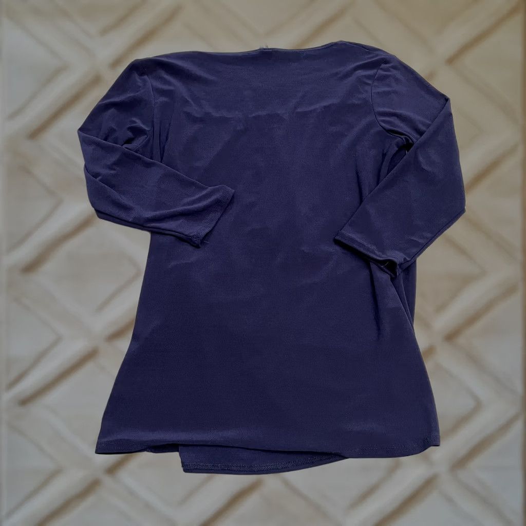 Vintage Jason Maxwell Blouse Womens M Blue Long Sleeve Knit Holiday? (resolved) Size M / US 6-8 / IT 42-44 - 1 Thumbnail