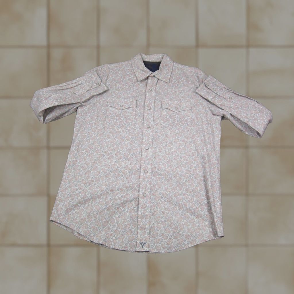 Wrangler Wrangler Shirt Mens L White Gray Paisley Snap Western Cowboy 20X Colorful Size US L / EU 52-54 / 3 - 1 Thumbnail