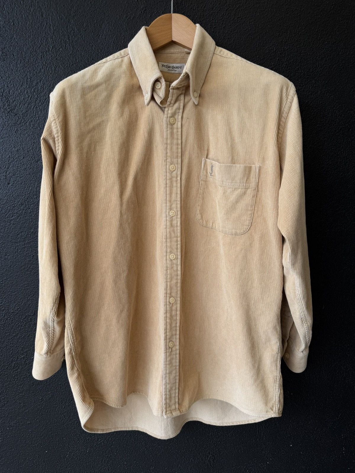 Yves Saint Laurent Vintage YSL Corduroy Button Up Shirt Size US M / EU 48-50 / 2 - 1 Thumbnail