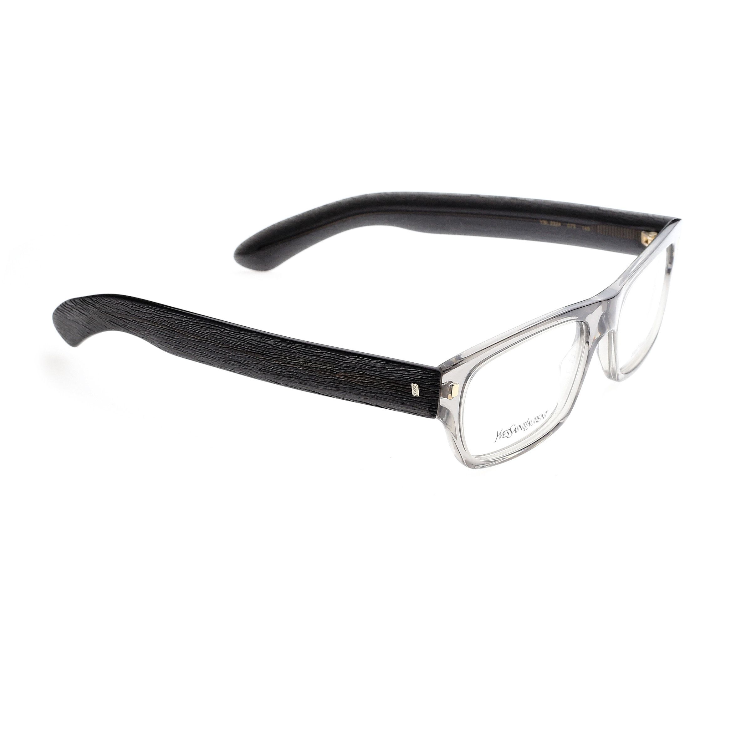 Yves Saint Laurent Yves Saint Laurent '00s Transparent & Wooden Temples Glasses Size ONE SIZE - 1 Thumbnail
