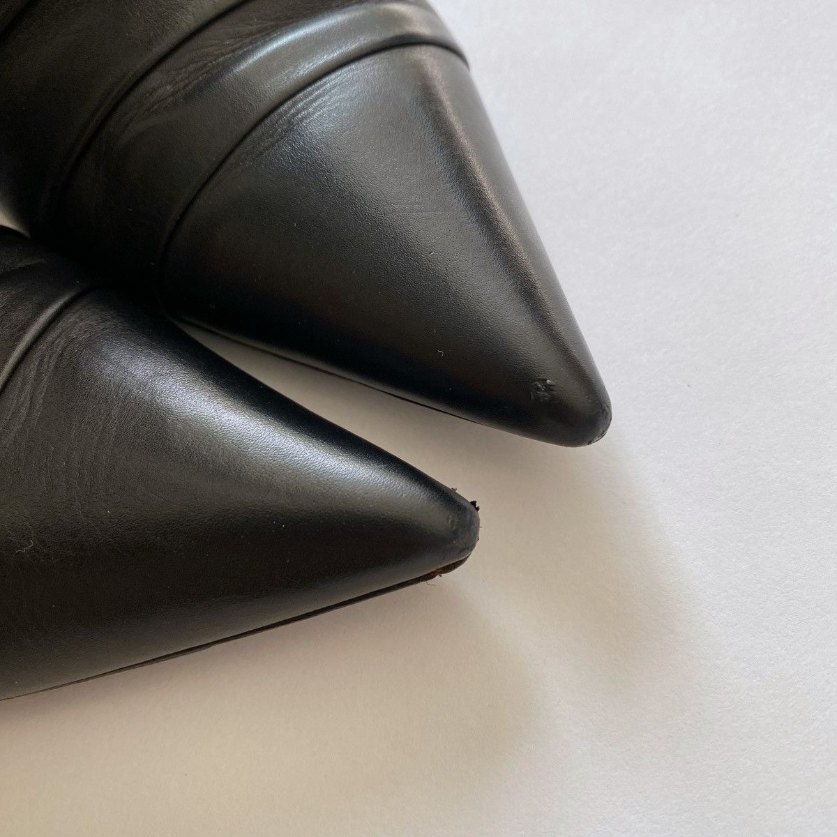 Jil Sander Jil Sander Black Leather Pointed Toe Knee-hight Boots Size US 6.5 / IT 36.5 - 5 Thumbnail