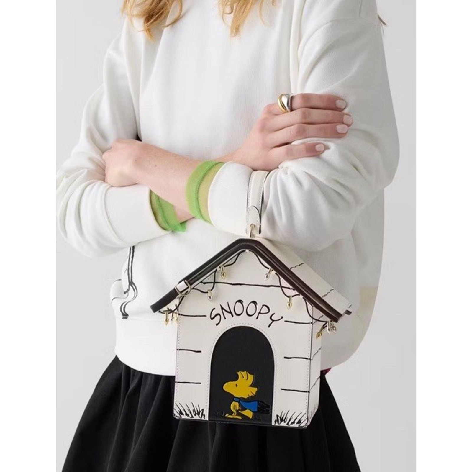 Kate Spade NWT Kate Spade Peanuts $450 Snoopy Woodstock Crossbody Purse Size ONE SIZE - 5 Thumbnail
