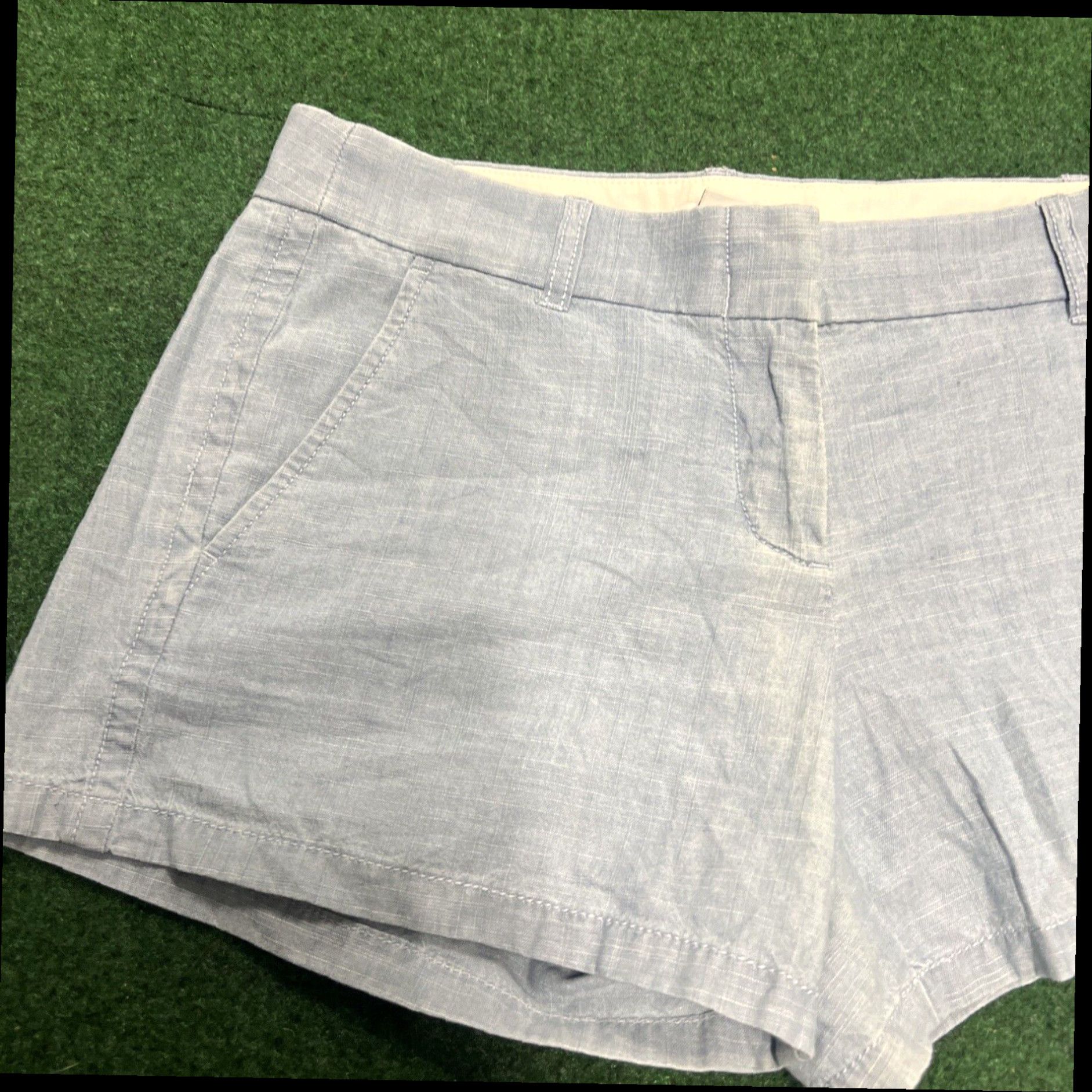 J.Crew J Crew Shorts Womens 2 Blue Chino Casual Zip Fly 3 Inch Inseam Summer Size 26" / US 2 / IT 38 - 2 Thumbnail