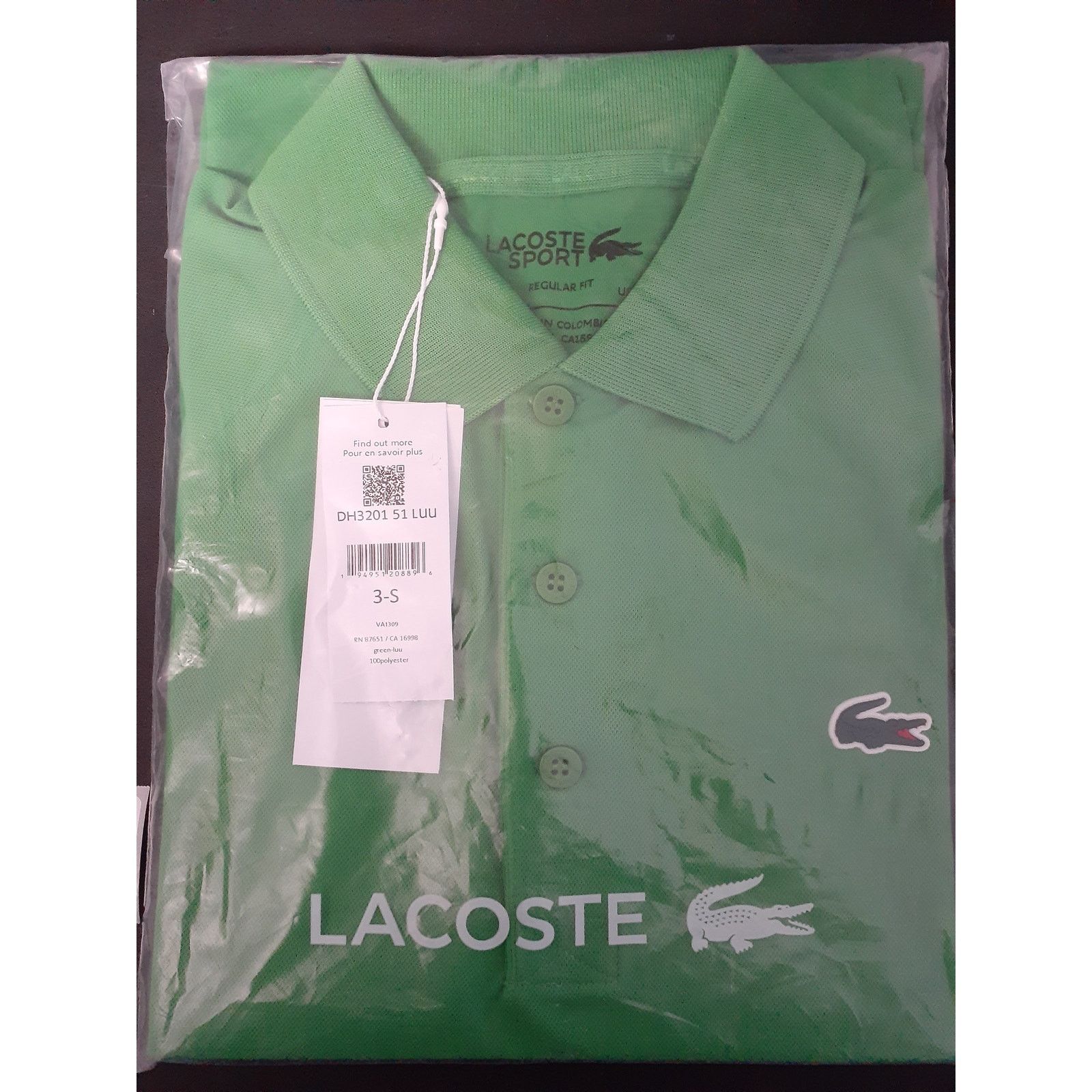 Lacoste Lacoste Mens Ultra Dry Raglan Sleeve Polo Sport Short S Size US S / EU 44-46 / 1 - 2 Thumbnail