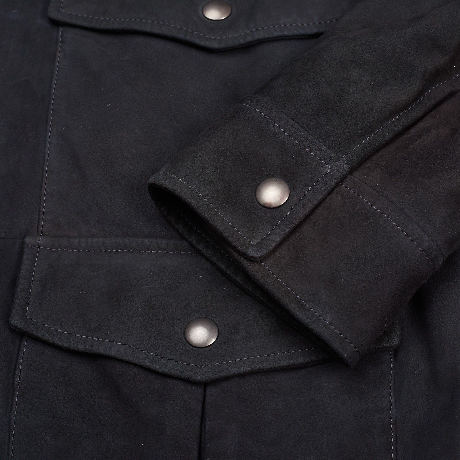 Bottega Veneta BOTTEGA VENETA Black Sheepskin Suede Leather Flight Jacket Size US M / EU 48-50 / 2 - 7 Thumbnail