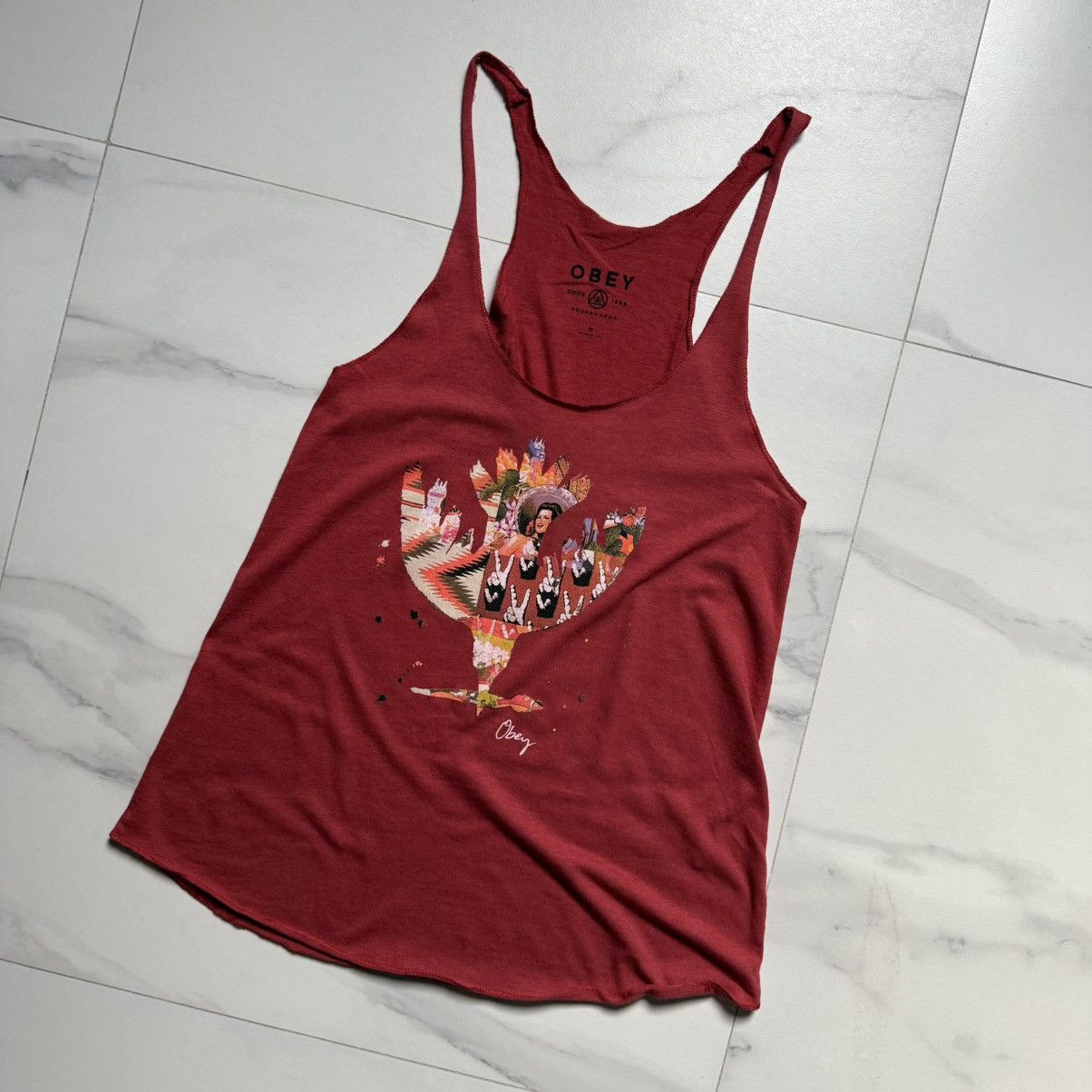 Obey × Shepard Fairey Vintage Y2K OBEY Tank Top Size M / US 6-8 / IT 42-44 - 3 Thumbnail