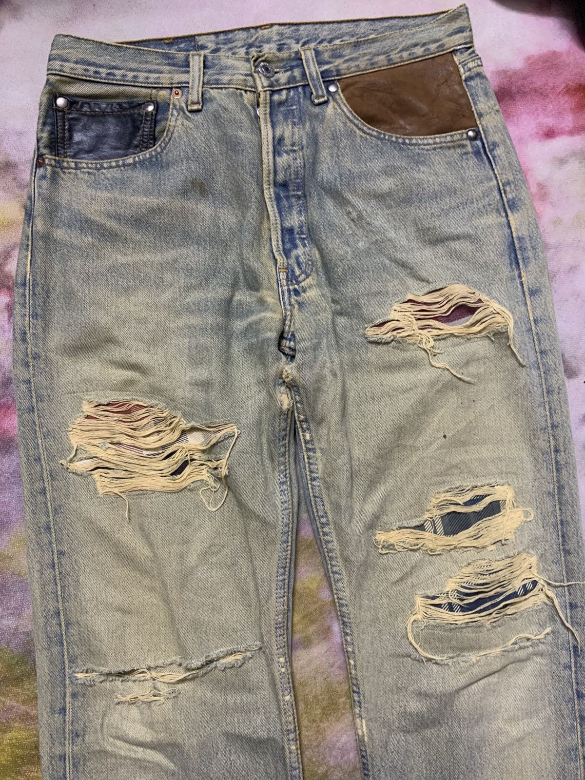 Levi's Vintage Clothing Vintage Levi’s 501 XX Mud Washed Distress Denim Grunge Size US 30 / EU 46 - 4 Thumbnail