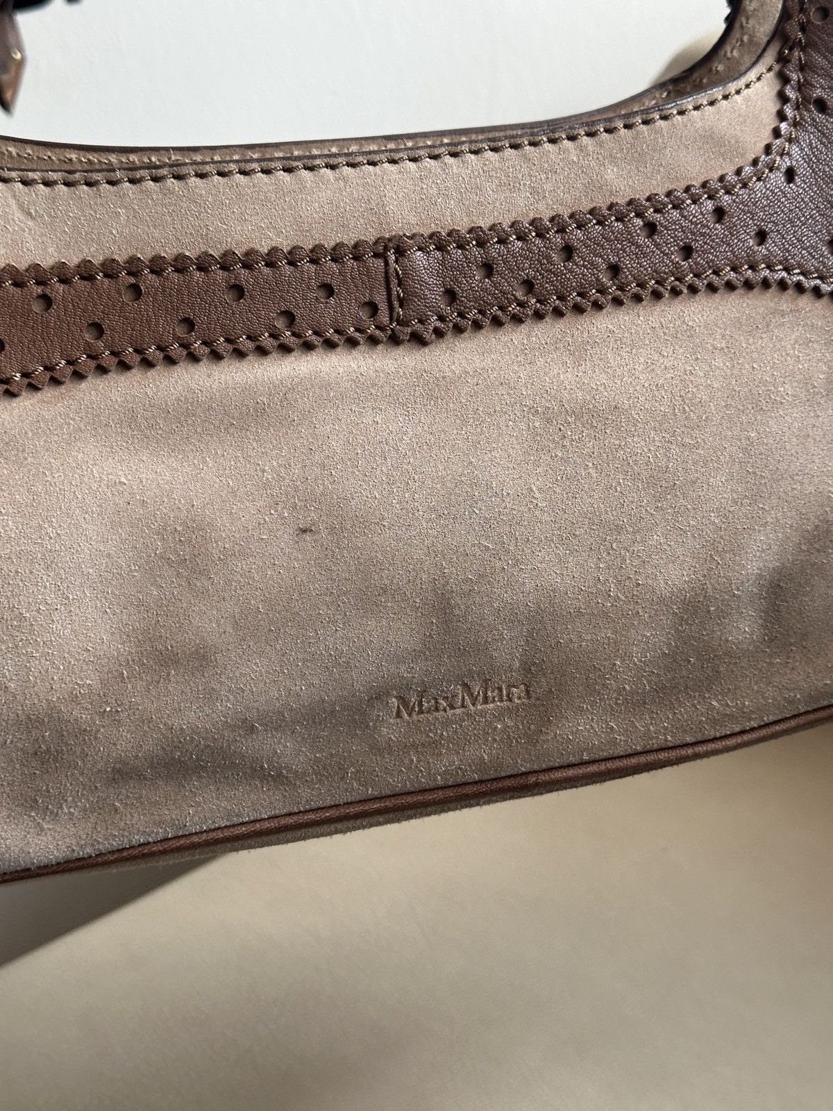Max Mara 2000s MaxMara Boho Suede And Leather shoulder Bag Size ONE SIZE - 6 Thumbnail