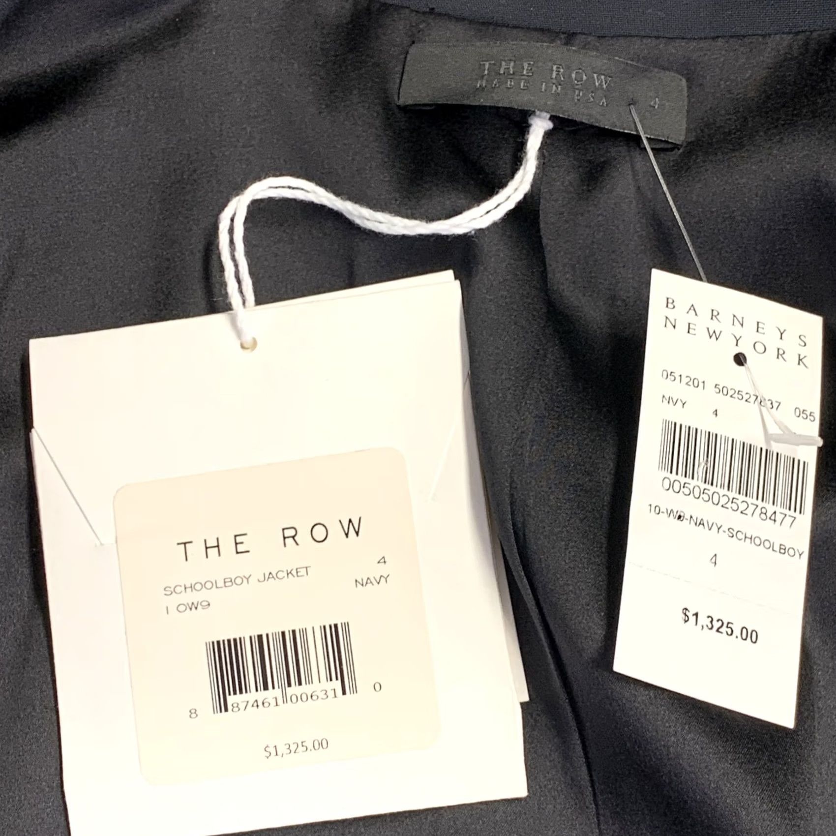 The Row THE ROW Blazer Jacket Navy Size 4 Virgin Wool Blend Notch Lapel Schoolboy Size S / US 4 / IT 40 - 4 Thumbnail