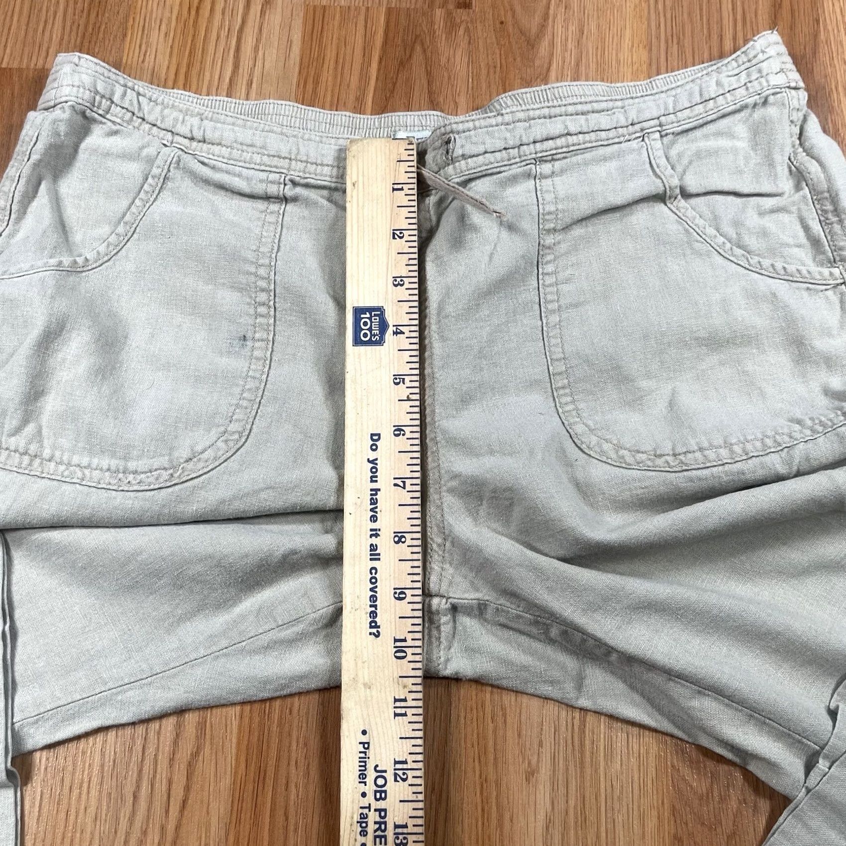 Vintage Per Se Linen Blend Drawstring Wide Leg Casual Pants Womens Size 8 Beige Size 30" / US 8 / IT 44 - 7 Thumbnail