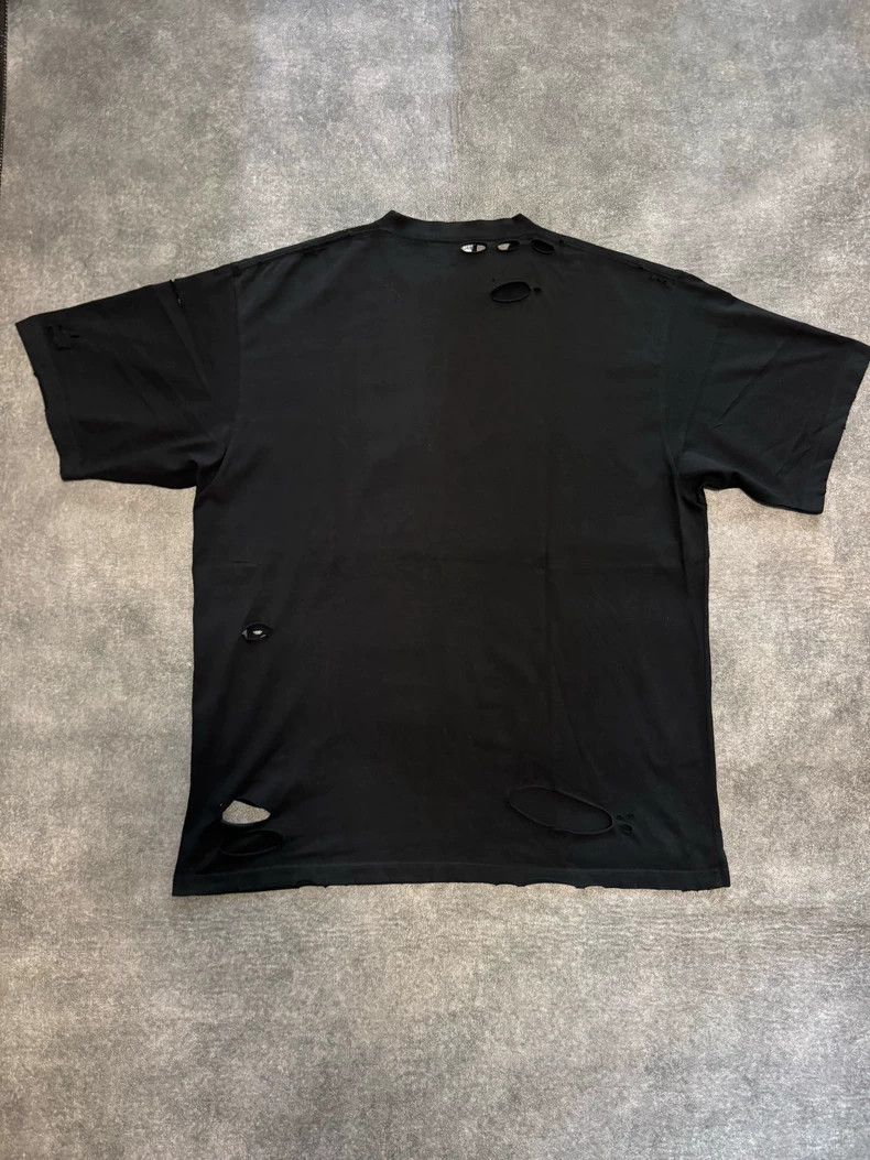 Balenciaga Letter logo hole black short sleeve