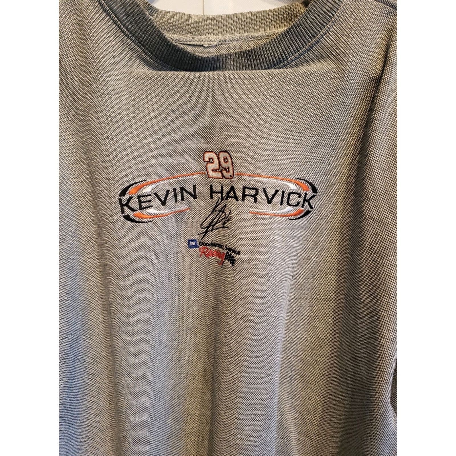 Chase Authentics VINTAGE NASCAR Crewneck Sweatshirt Men XXL Kevin Harvick GM 29 Racing Goodwrench Gray Cotton Fleece Logo Pullover Sweatshirt 80s 90s USA Sports Size US XXL / EU 58 / 5 - 2 Thumbnail