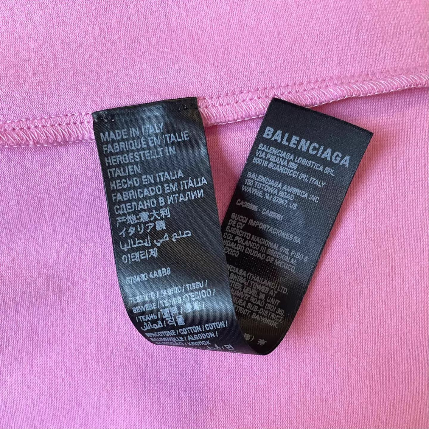 Balenciaga Balenciaga Embroidered Logo Pink Short Tee Size 2 Size US M / EU 48-50 / 2 - 6 Thumbnail