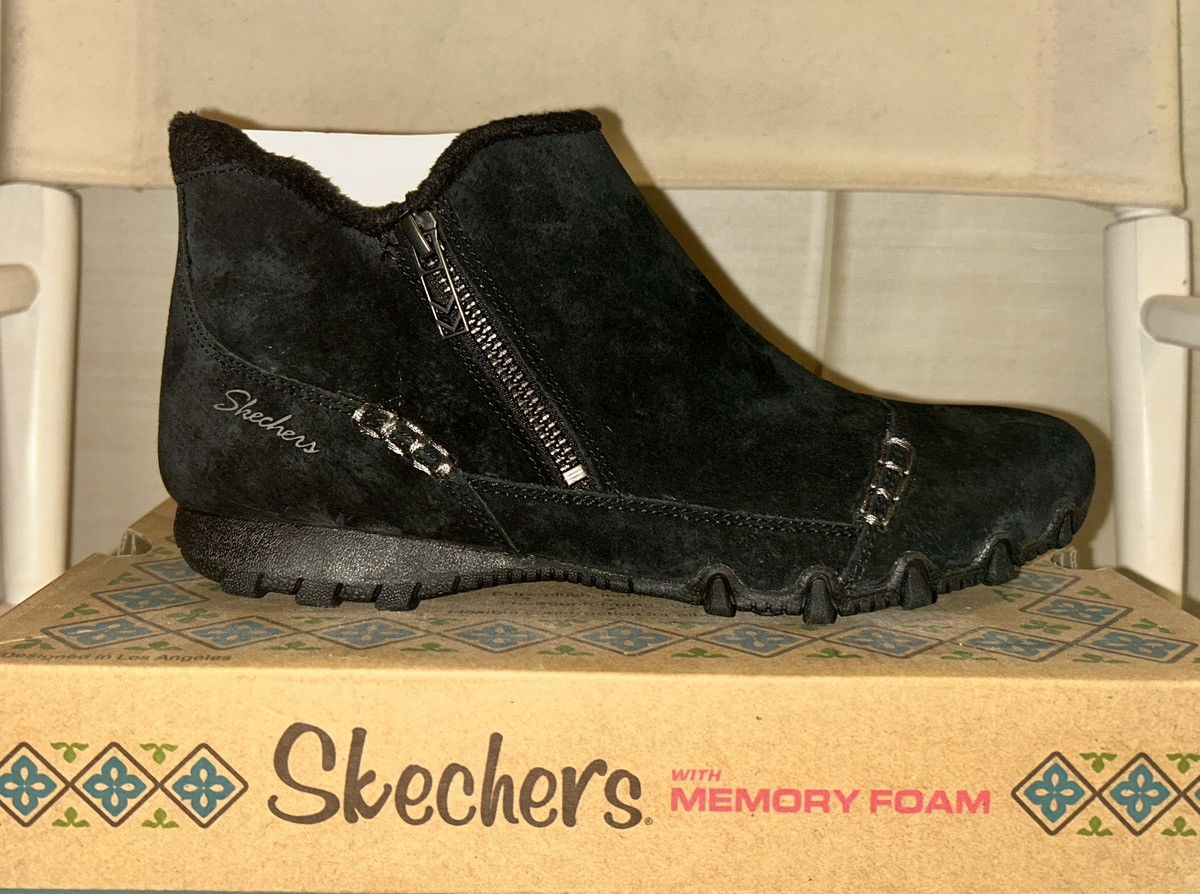 SKECHERS Skechers “Biker MC” Earthy Chic Black Suede Boot Size 9 NIB Size US 9 / IT 39 - 5 Thumbnail