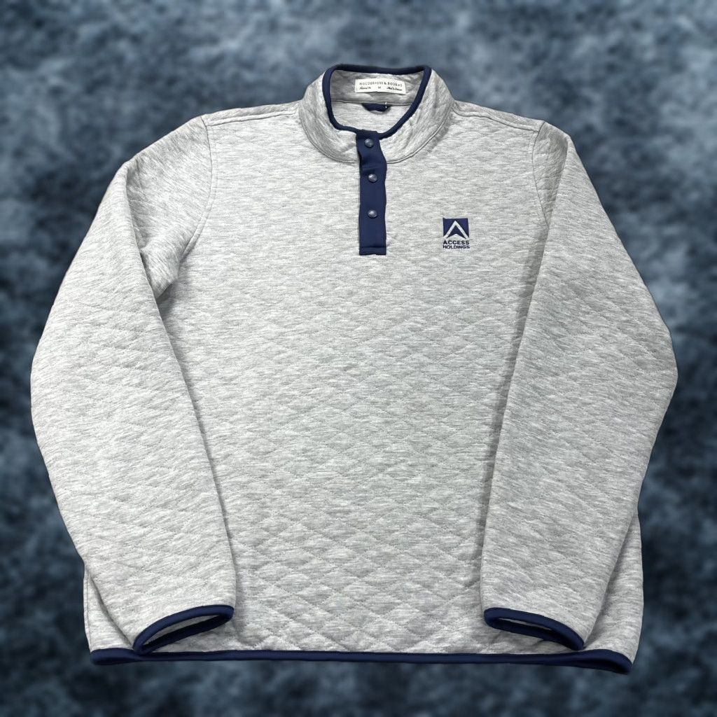 Logo 7 Holderness & Bourne Jacket Mens M Gray Sullivan Quilted Logo Golf Sweater Size US M / EU 48-50 / 2 - 1 Thumbnail