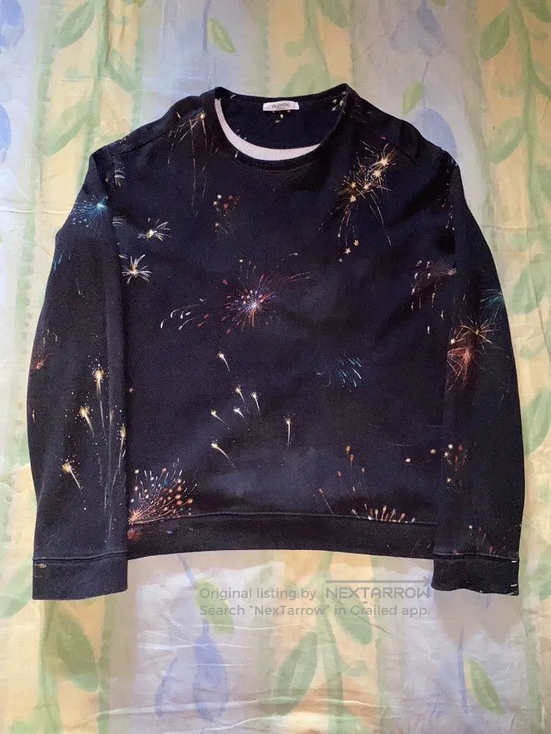 Valentino Valentino Fireworks space cotton sweatshirt i Size US M / EU 48-50 / 2 - 1 Thumbnail