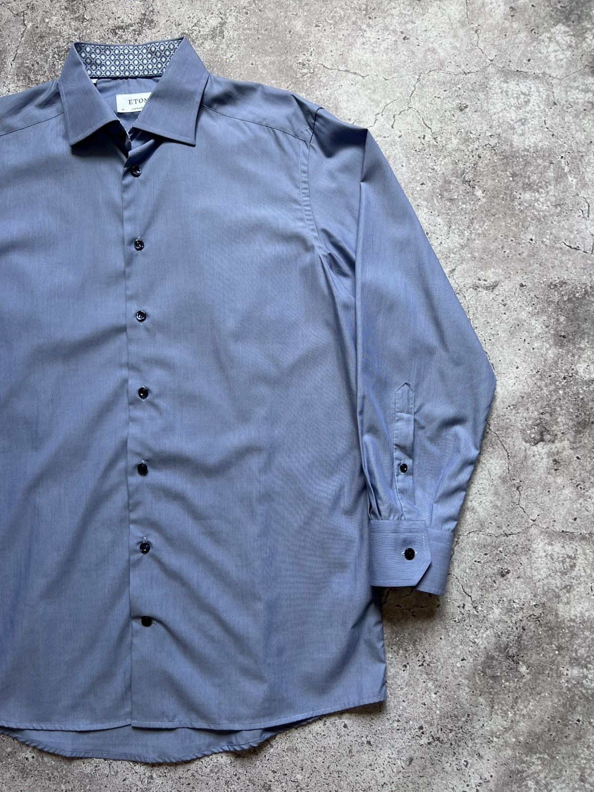 Eton ETON Classic Designer Shirt Button Up Blue Size US L / EU 52-54 / 3 - 3 Thumbnail