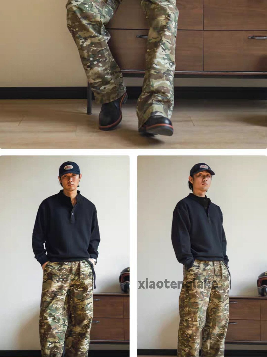 Vintage xz utility loose baggy skate hiphop camo cargo pants Size US 34 / EU 50 - 4 Thumbnail