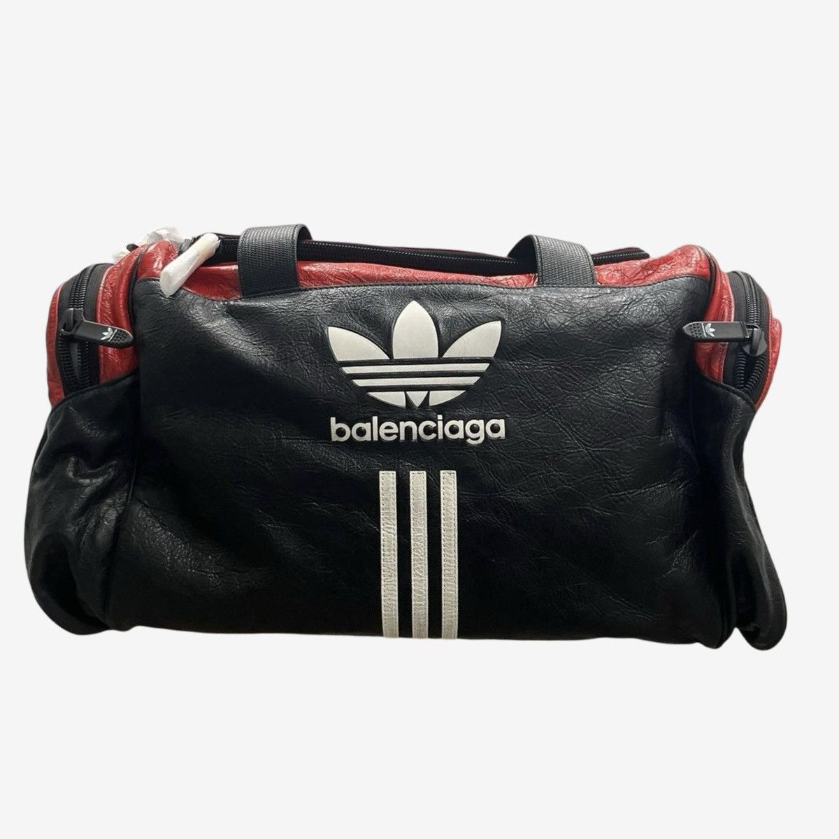 Balenciaga Balenciaga x Adidas Full Leather Red Black Duffle Bag Size ONE SIZE - 3 Thumbnail