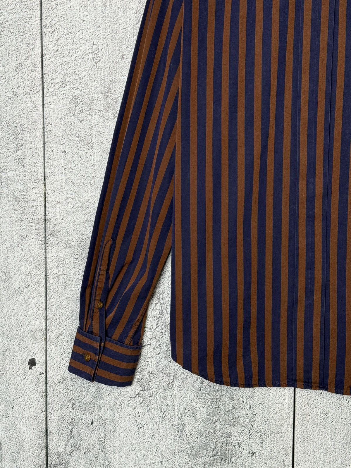 Vivienne Westwood Vivienne Westwood Striped Button Shirt Orb Logo Long Sleeve Size US XL / EU 56 / 4 - 14 Thumbnail