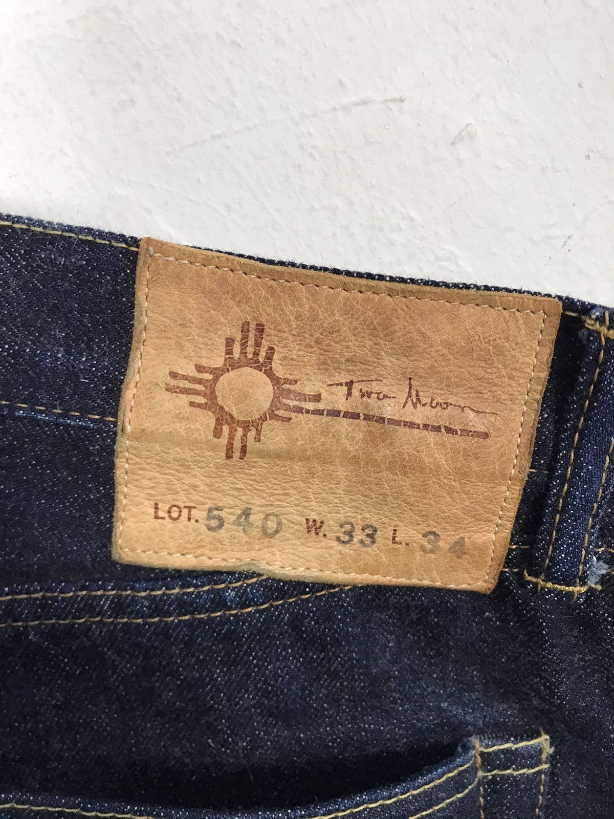 Two Moon RARE Two Moon Buttonfly Selvedge Dark Indigo Jeans Size US 32 / EU 48 - 9 Thumbnail