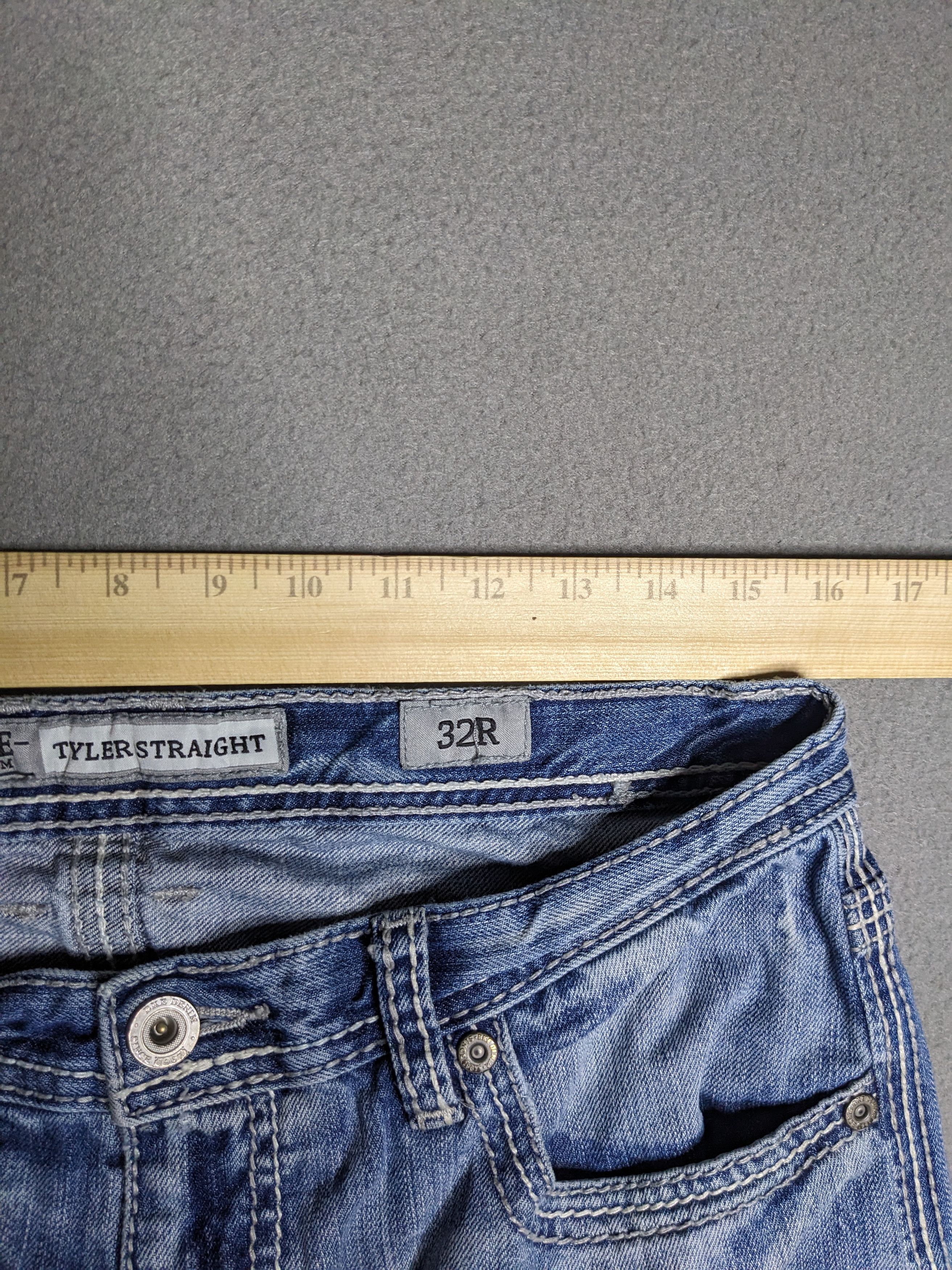 BKE BKE Tyler Straight Jeans 32x30 Distressed Whiskered Western Size US 32 / EU 48 - 13 Thumbnail