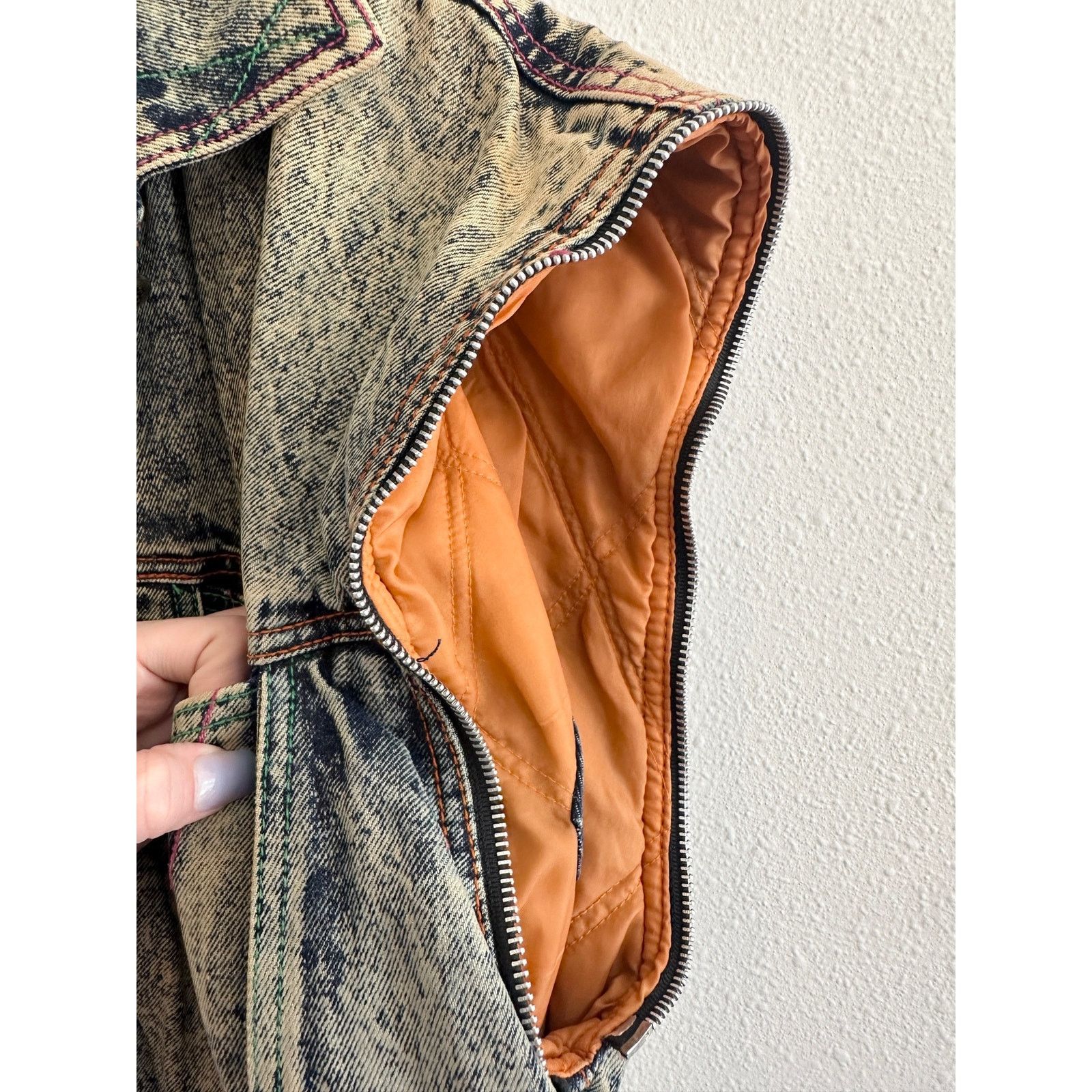Vintage 80’s Acid Wash & Leather Convertible Moto Jacket Size US M / EU 48-50 / 2 - 23 Thumbnail