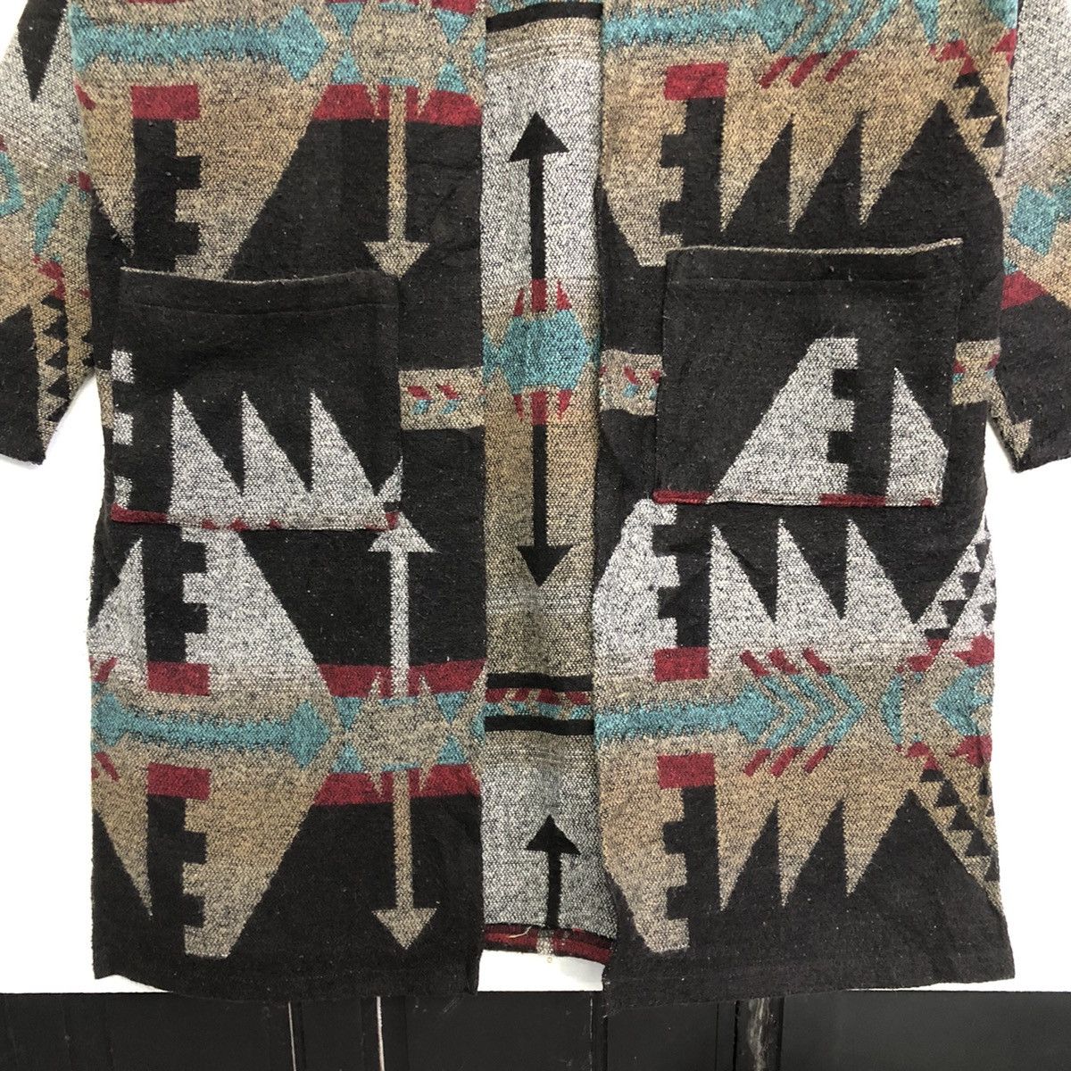 Japanese Brand × Smartwool Sureve Navajo Rug Blanket Wool Wrap Coat Jacket Size US L / EU 52-54 / 3 - 6 Thumbnail
