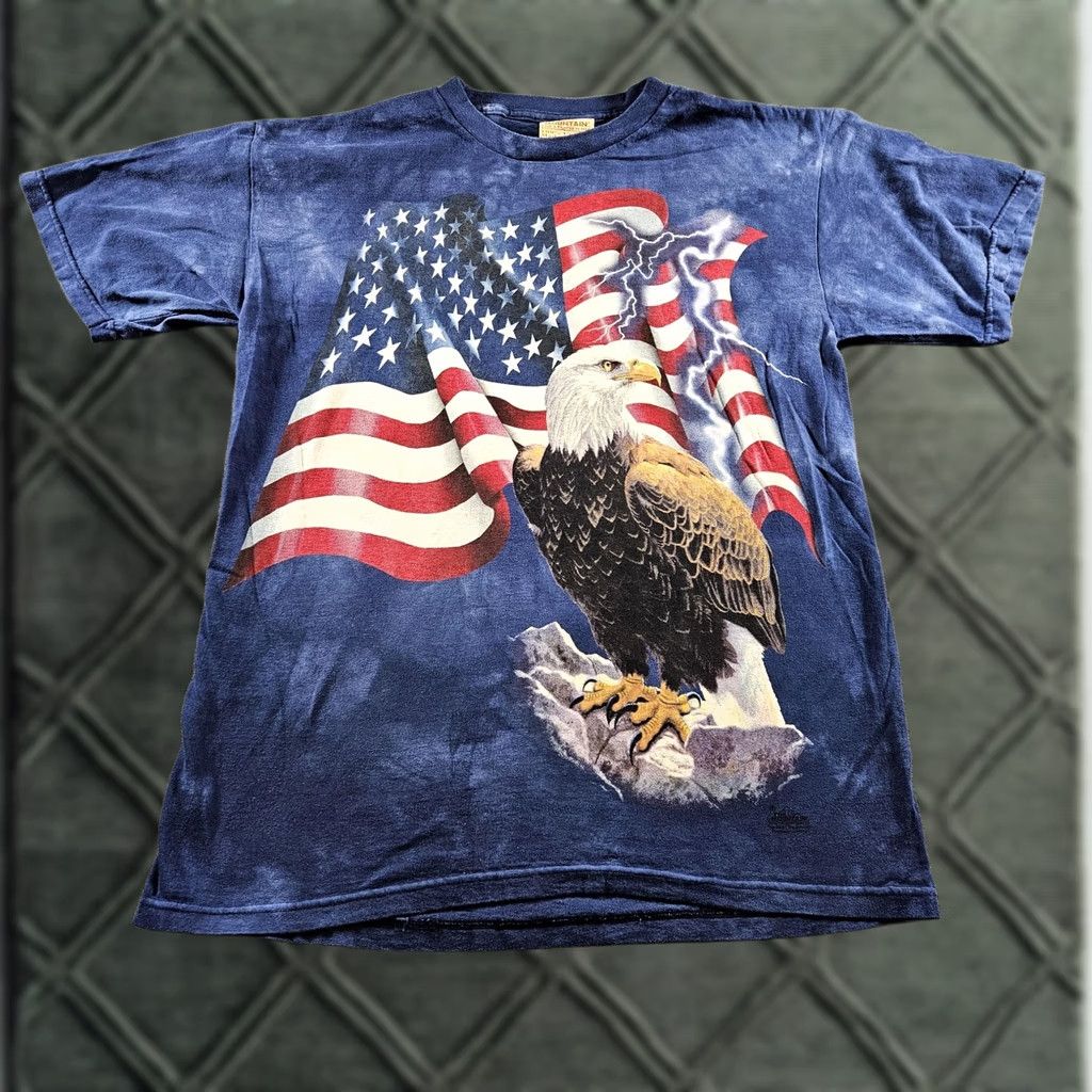 The Mountain The Mountain Shirt Mens Medium Blue Bald Eagle Flag Graphic Tee USA Patriotic Shirt Mens Medium Blue Bald Eagle Flag Graphic Tee USA Patriotic Size US M / EU 48-50 / 2 - 1 Thumbnail