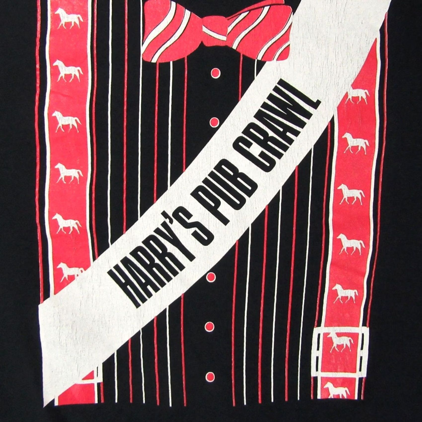Vintage VINTAGE HARRY'S PUB CRAWL T-Shirt M/L bar beer thin 80s SARATOGA SPRINGS NEW YORK Mens Size US M / EU 48-50 / 2 - 7 Thumbnail