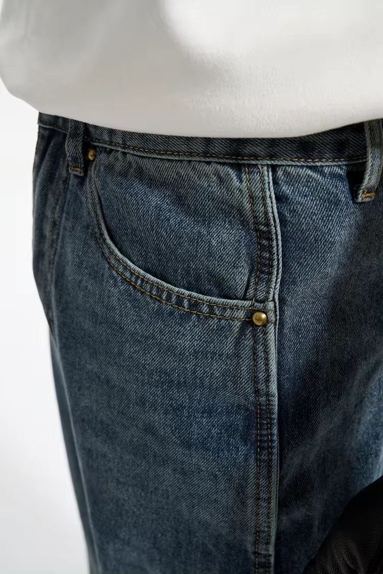 Jean × Vintage Twisted Wave Baggy Vintage Blue Jeans Size US 32 / EU 48 - 5 Thumbnail