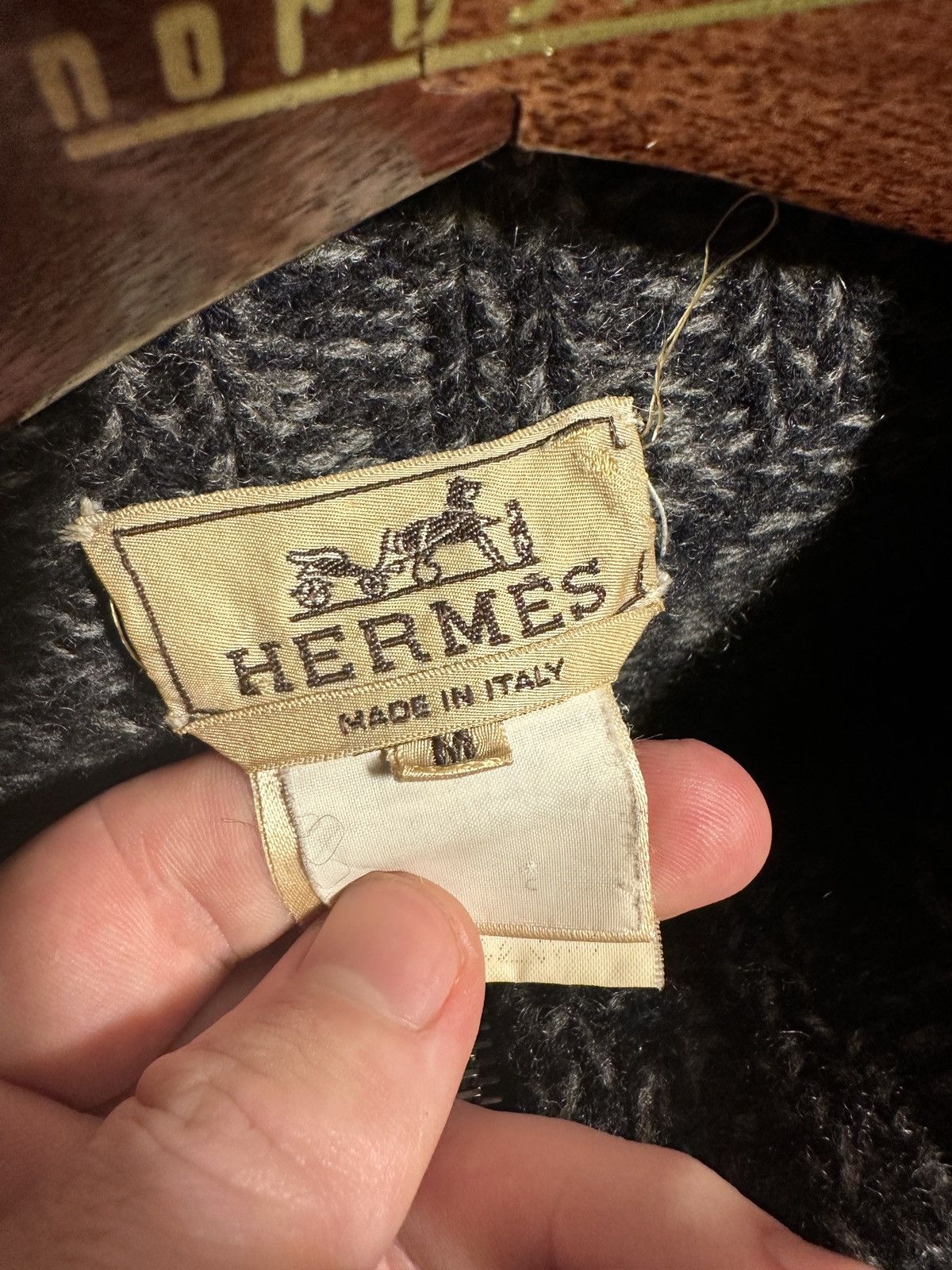 Hermes Vintage Chunky Knit Full Zip Cashmere Cardigan Size US M / EU 48-50 / 2 - 2 Thumbnail