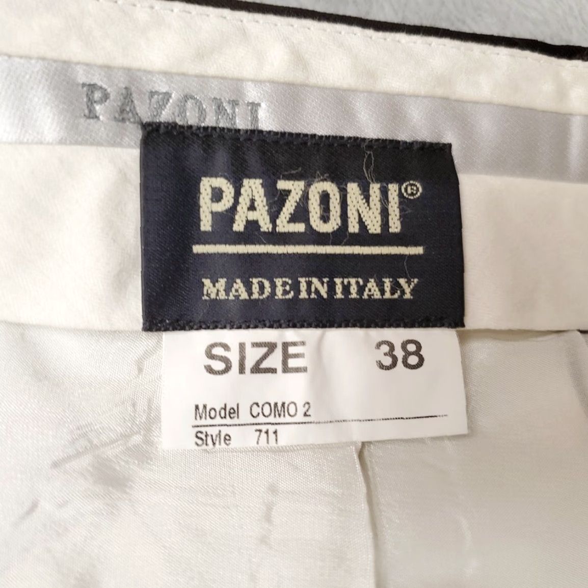 Vintage Pazoni Pants Mens 38x33 Black Pleated 100% Wool Dress Slacks Como 2 Style 711 Shirt Size US 38 / EU 54 - 6 Thumbnail