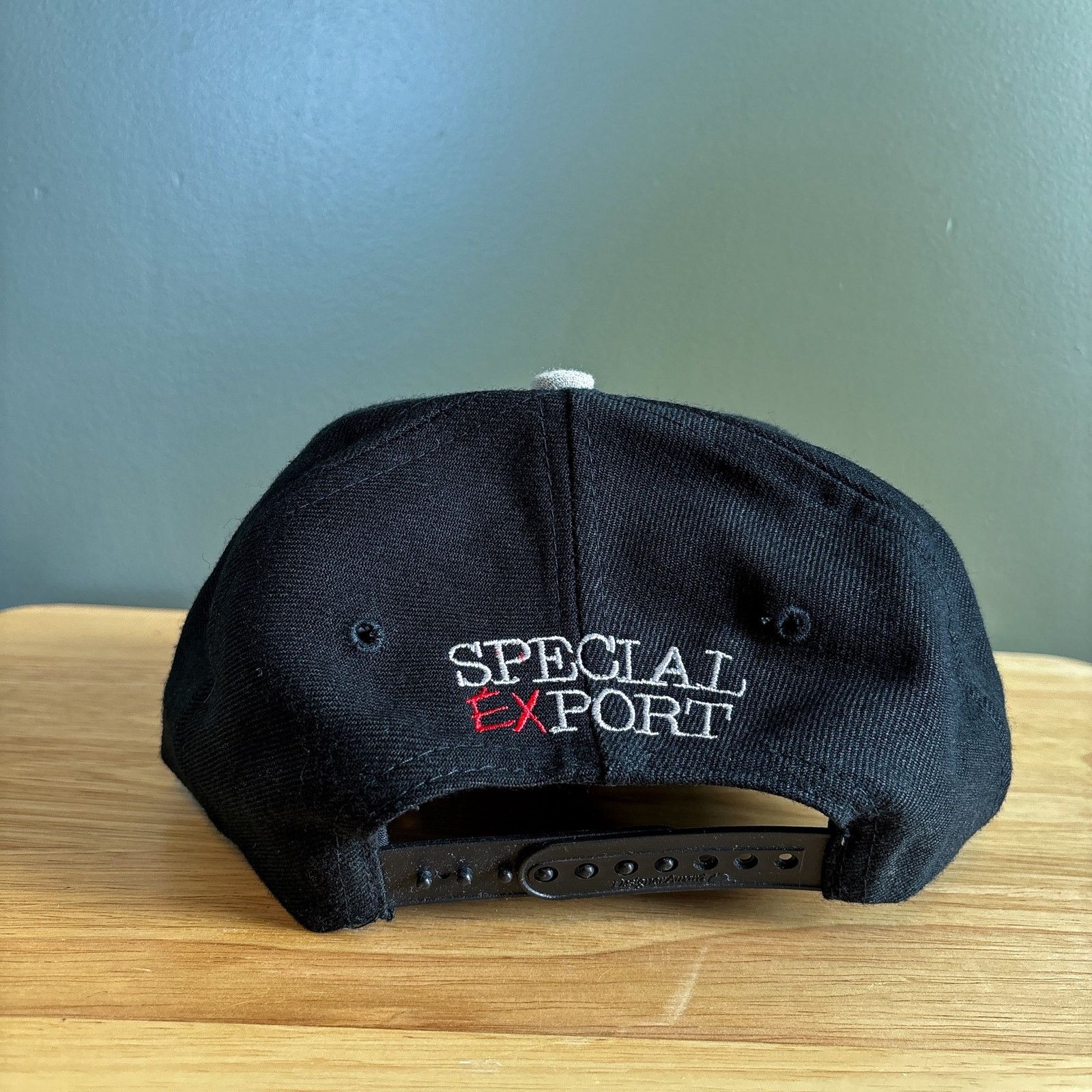 Designer Vintage 90s Special Export Beer EX Black Red Snapback Hat Size ONE SIZE - 4 Thumbnail