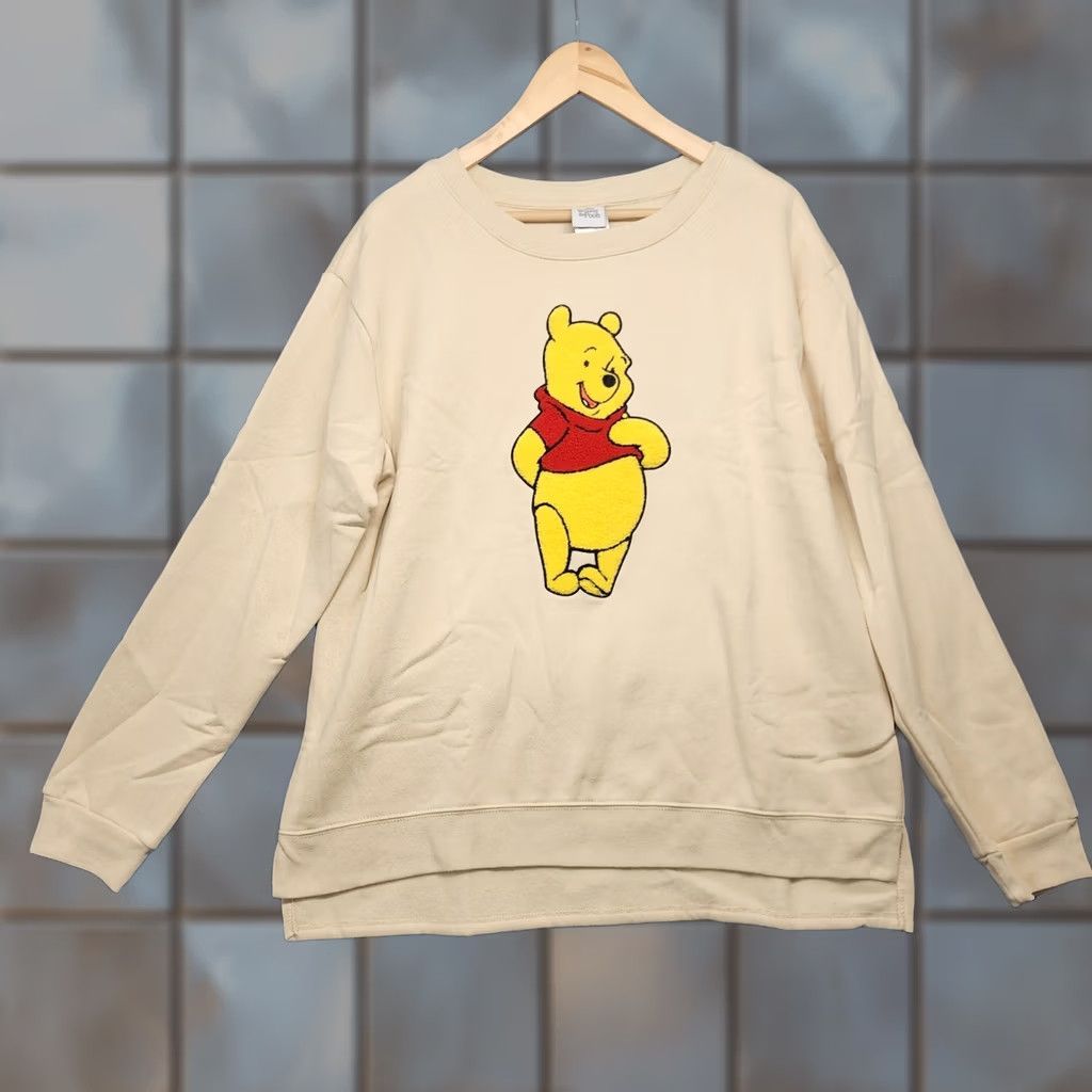 Disney VINTAGE Disney Winnie The Pooh Sweatshirt Womens XXL Ivory Textured Fuzzy Size XXL / US 16-18 / IT 52-54 - 1 Thumbnail