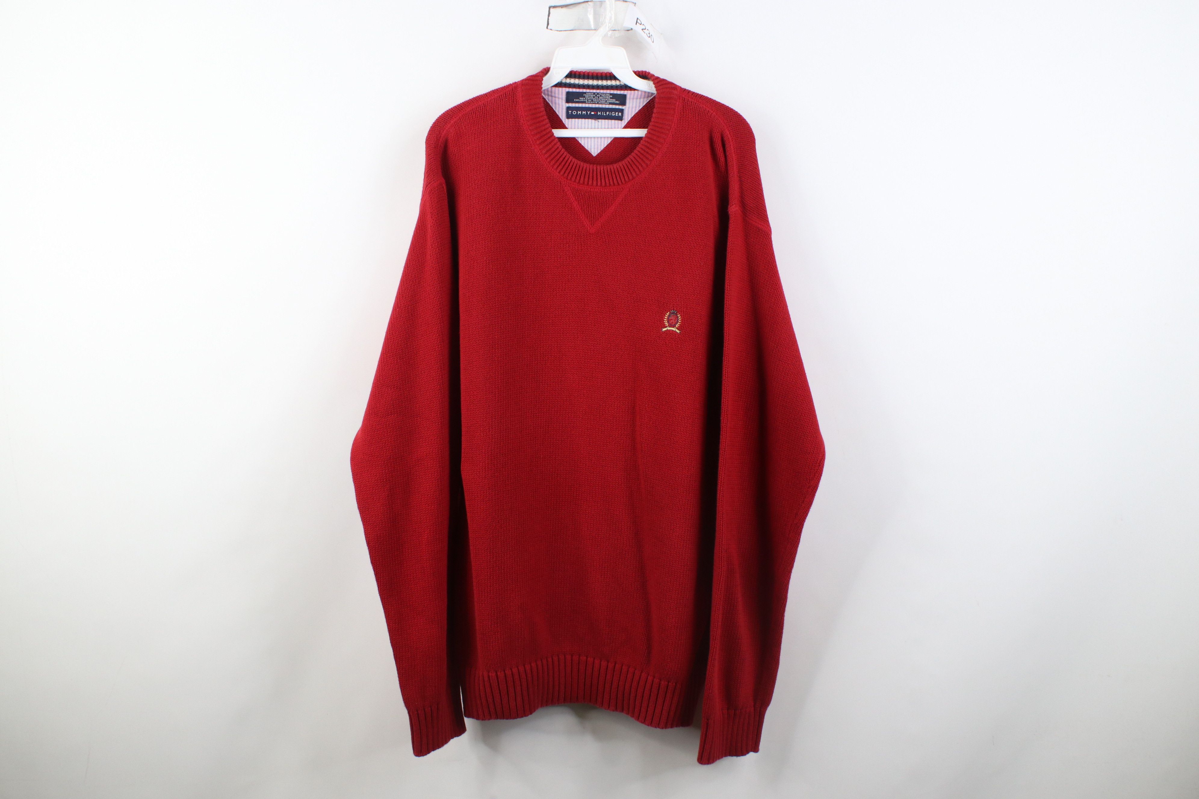 Tommy Hilfiger Vintage 90s Tommy Hilfiger Cotton Knit Crewneck Sweater Size US XL / EU 56 / 4 - 1 Thumbnail