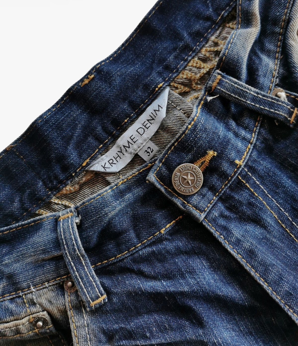 Jean Krhyme Denim Y2K Distressed Graffiti Jeans Size 32x31 Size US 32 / EU 48 - 10 Thumbnail