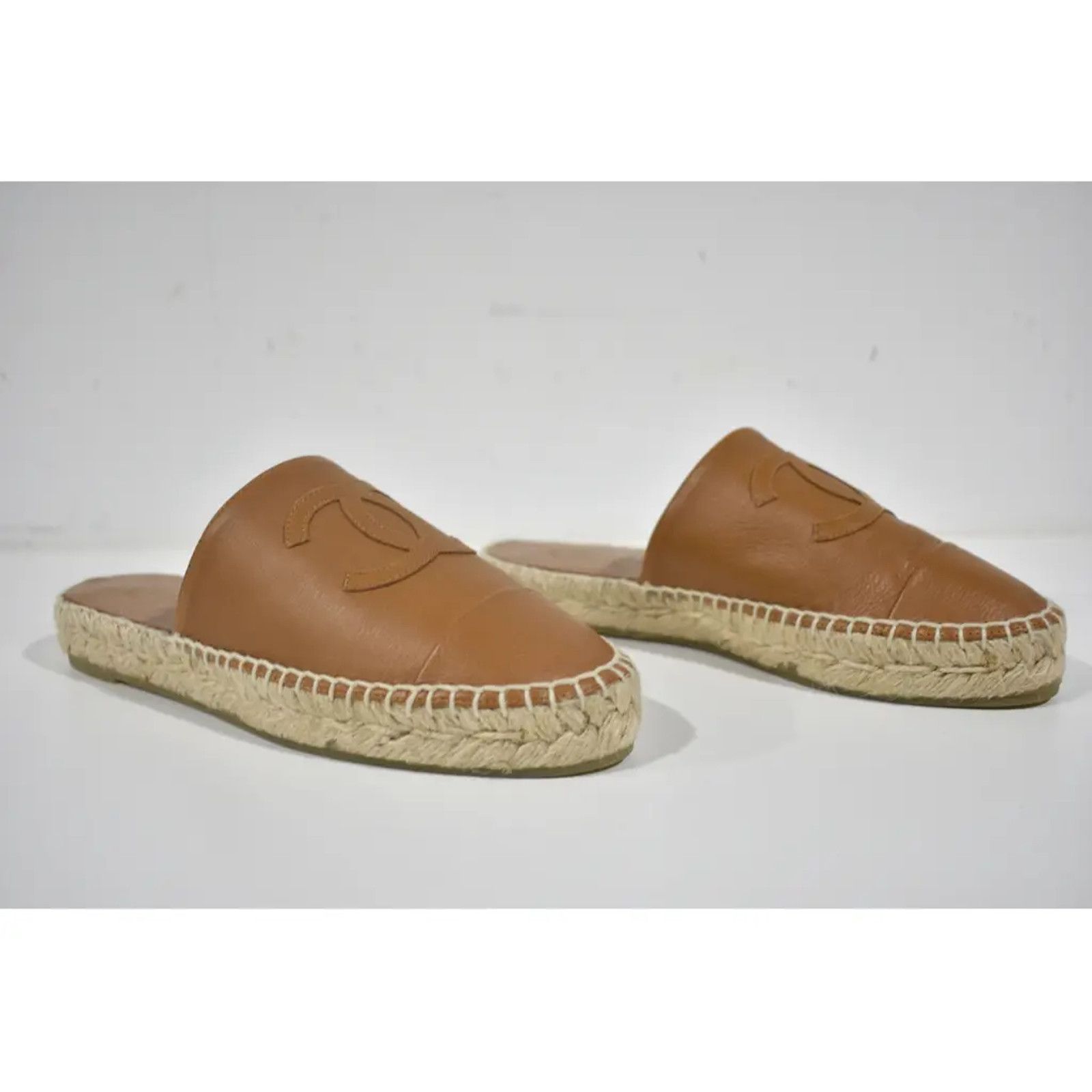 Chanel 20A CC Logo Double Sole Backless Espadrille Ballet Flat 35 Size US 5 / IT 35 - 2 Thumbnail