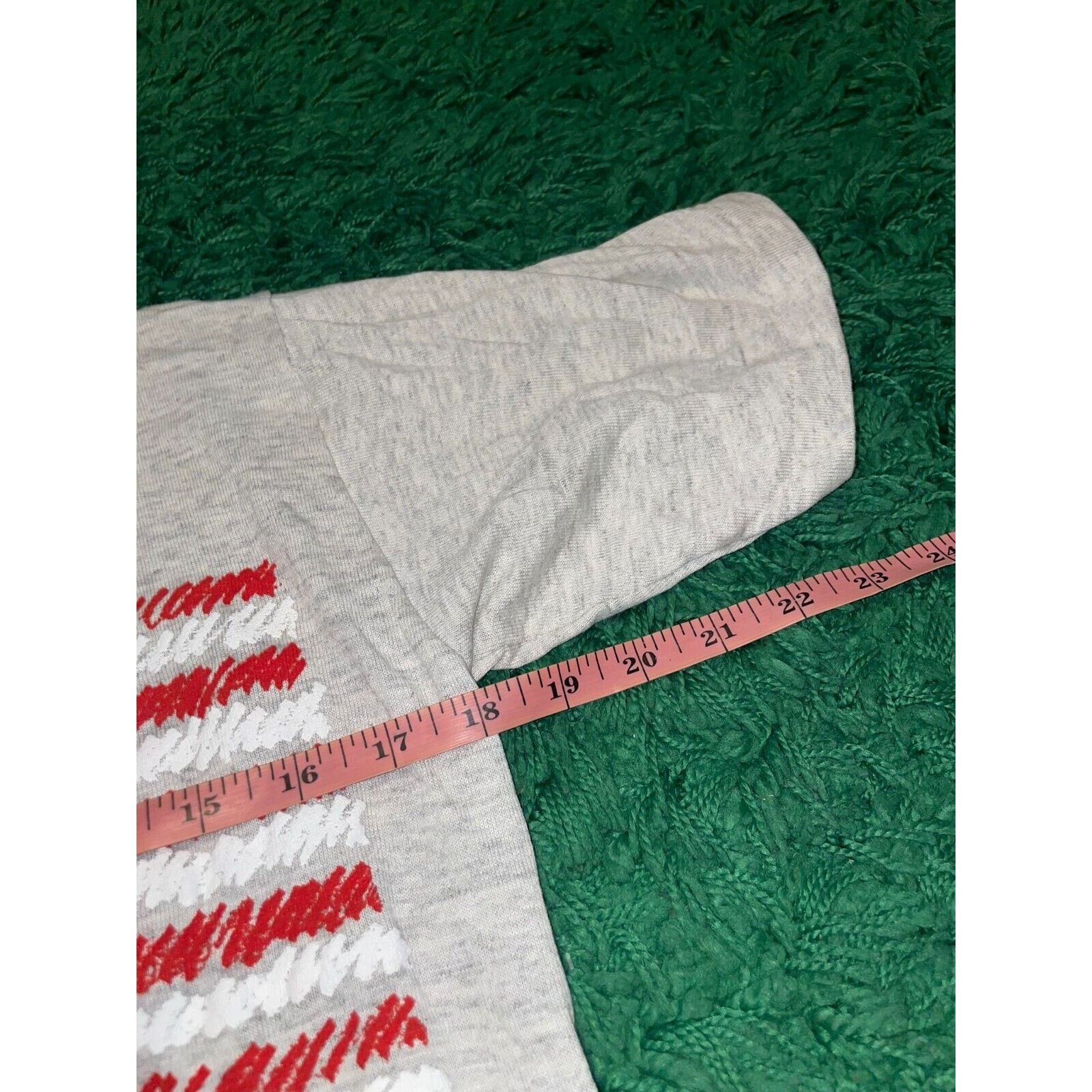 Jerzees Vintage USA Flag Shirt Jerzees Stripes Gray Tee 90s VTG M Size US M / EU 48-50 / 2 - 10 Thumbnail