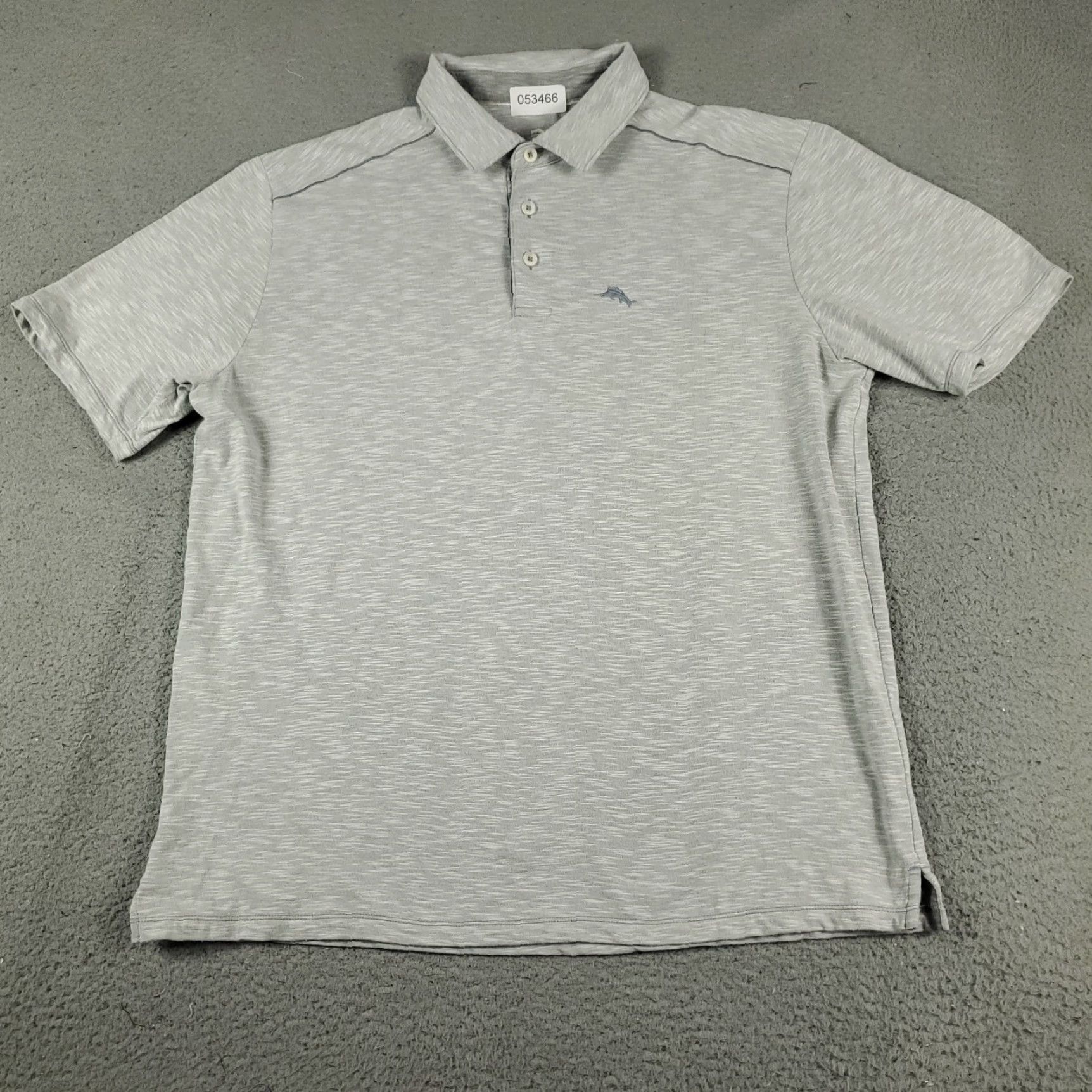 Tommy Bahama Tommy Bahama Polo Shirt Mens Large Gray Marlin Casual Short Sleeve Polo Shirt Size US L / EU 52-54 / 3 - 3 Thumbnail