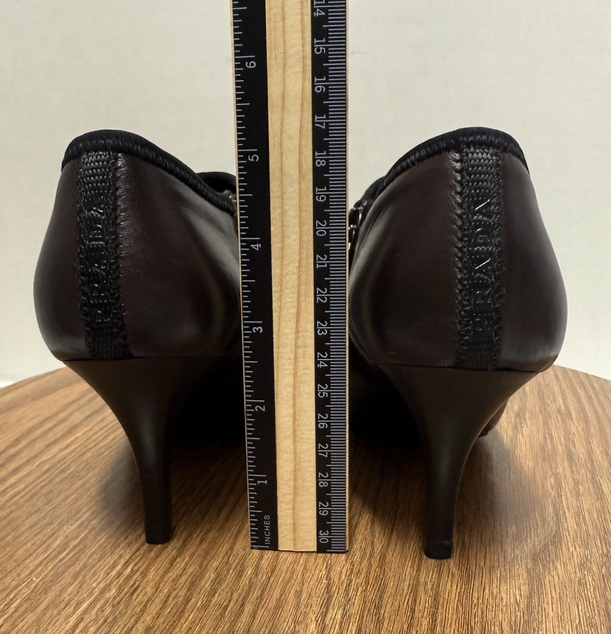 Prada Prada Brown Leather Black Rubber Sole Ankle Boots 36.5 (6.5) Size US 6.5 / IT 36.5 - 5 Thumbnail