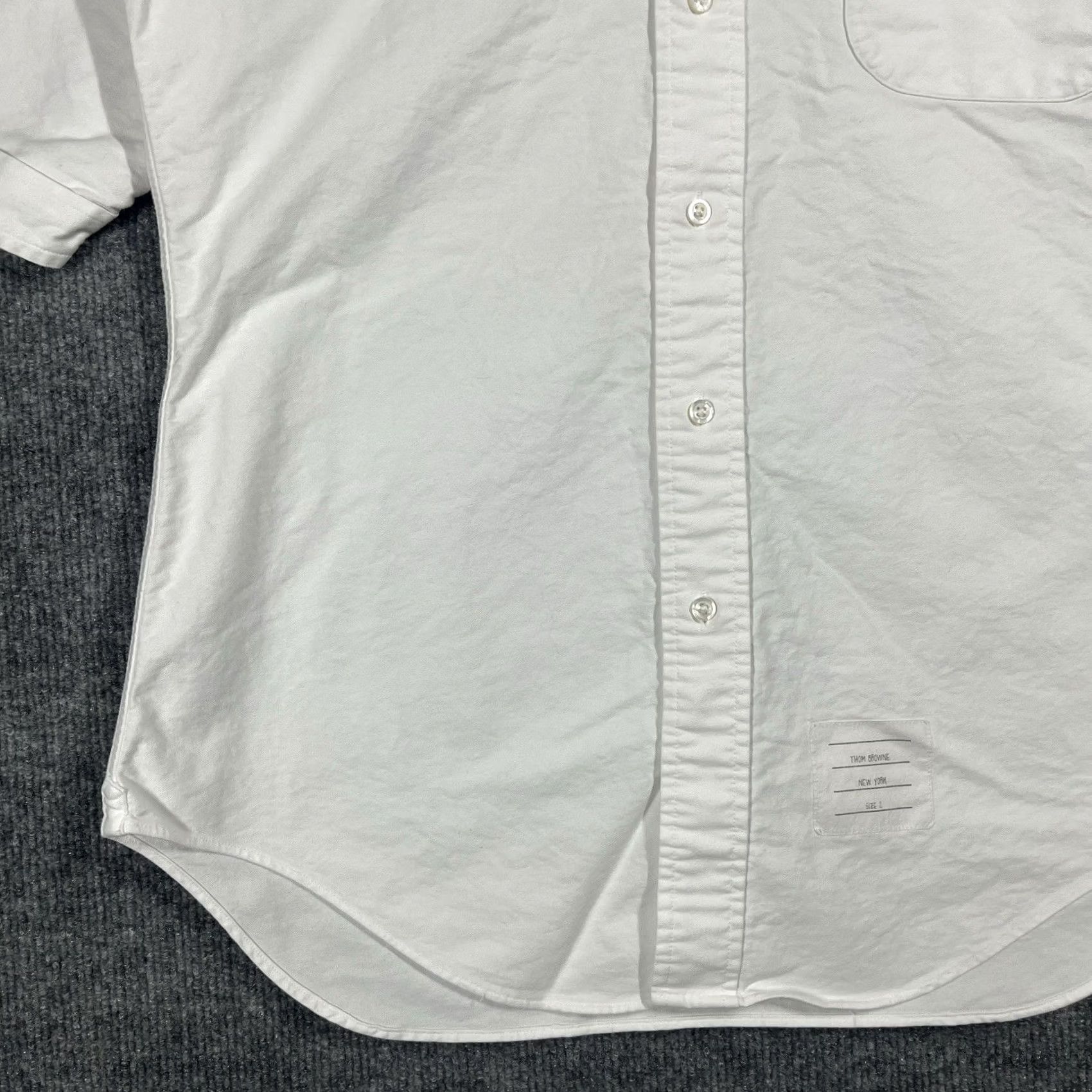 Thom Browne Thom Browne Shirt Mens Size 2 Medium White Short Sleeve Size US M / EU 48-50 / 2 - 3 Thumbnail