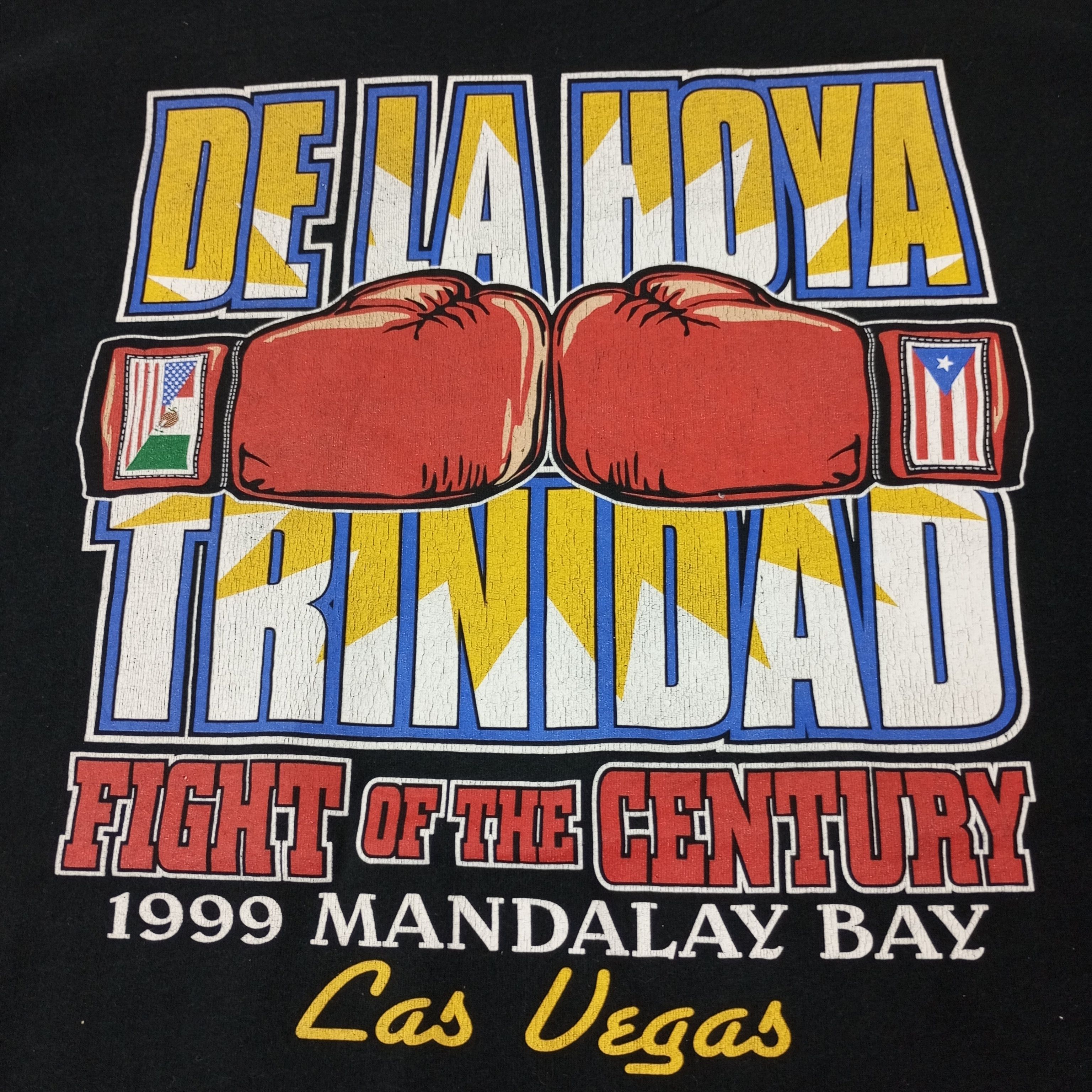 Fruit Of The Loom De La Hoya Trinidad Boxing 1999 Mandalay Bay Tshirt c249n54 Size US XXL / EU 58 / 5 - 2 Thumbnail