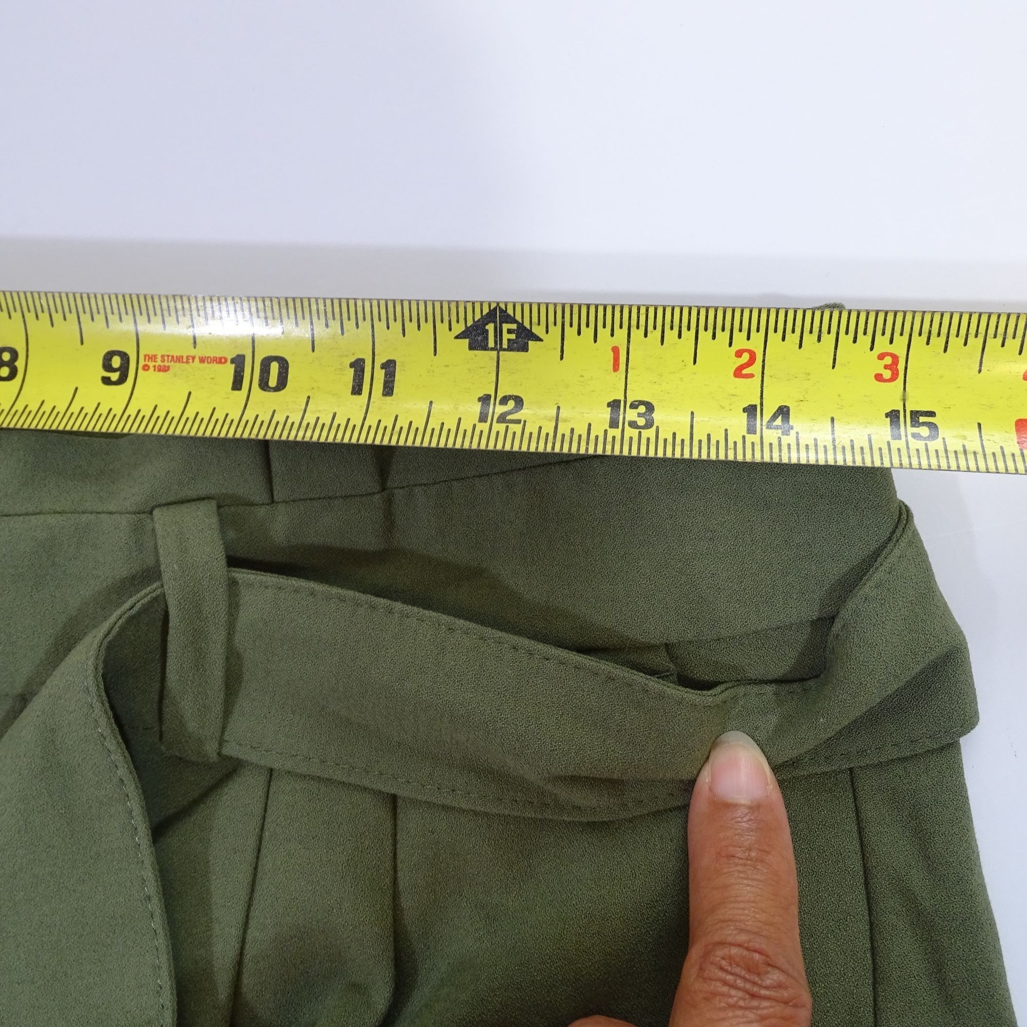 Banana Republic Banana Republic Green High Waisted Belted Pleated Size 4 Size 27" / US 4 / IT 40 - 8 Thumbnail
